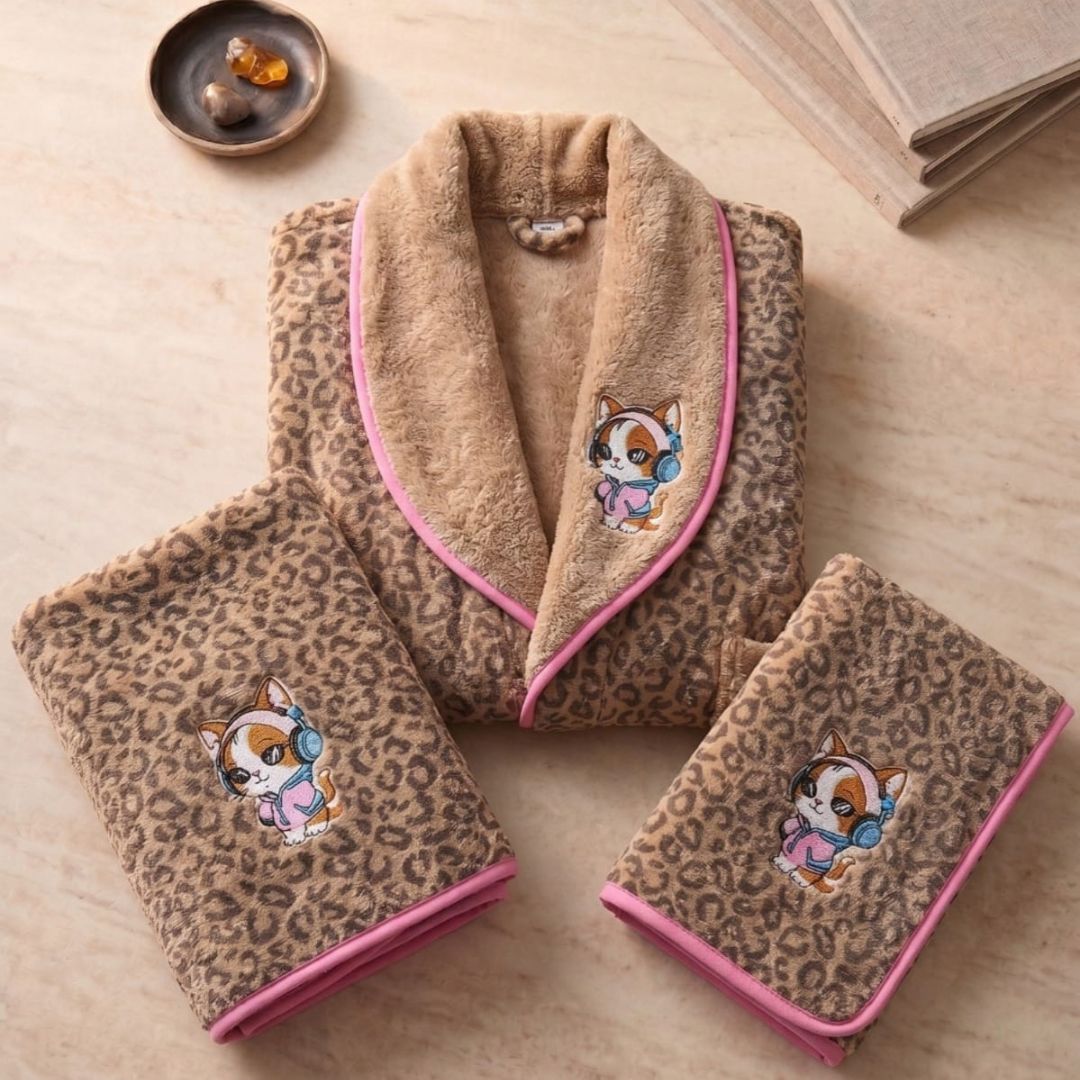 Tiny Hug Kids Bathrobe 3 Pcs Set