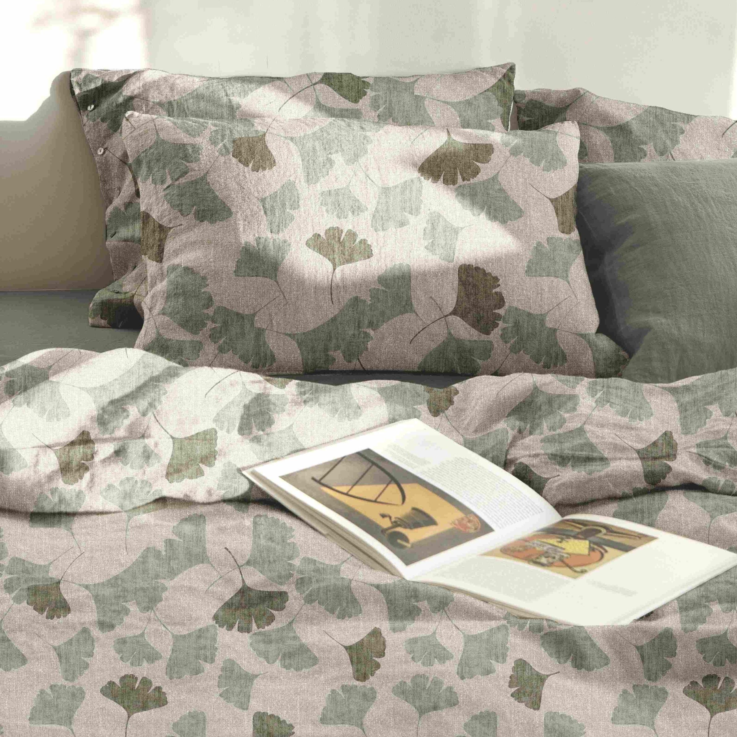French Toile Inspired King Size Bedsheet – Earthy Neutral Collection