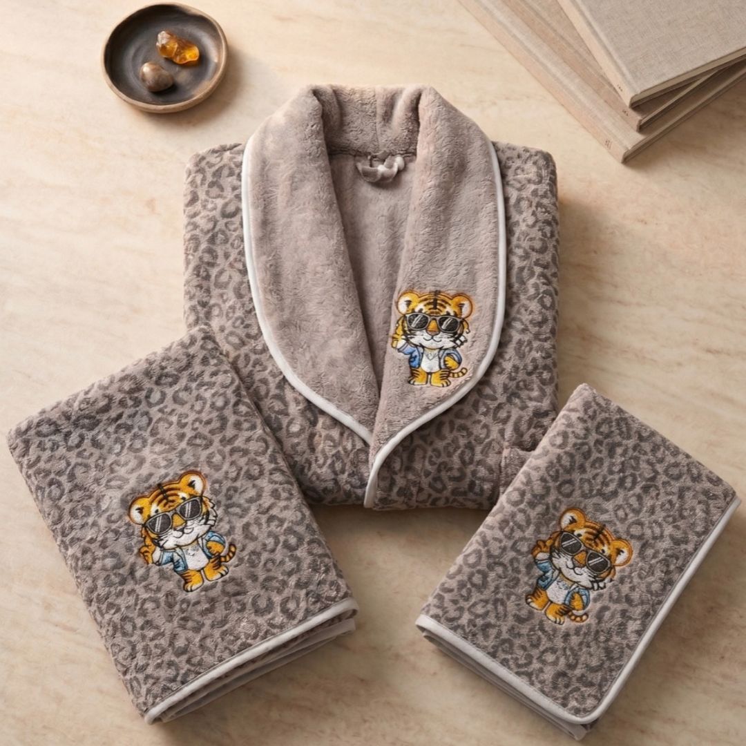 Tiny Hug Kids Bathrobe 3 Pcs Set