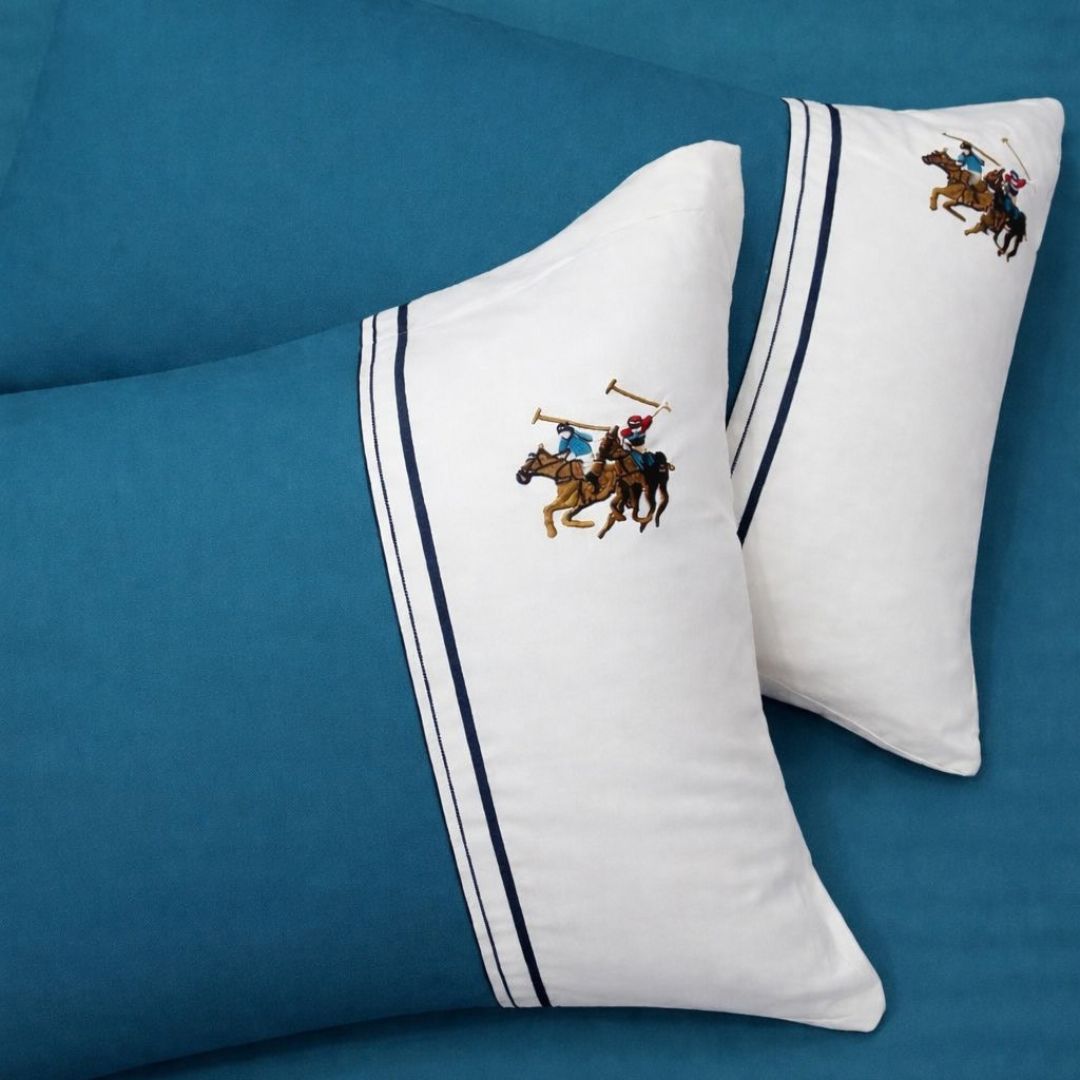 Solid Plain Polo Bedsheet Set