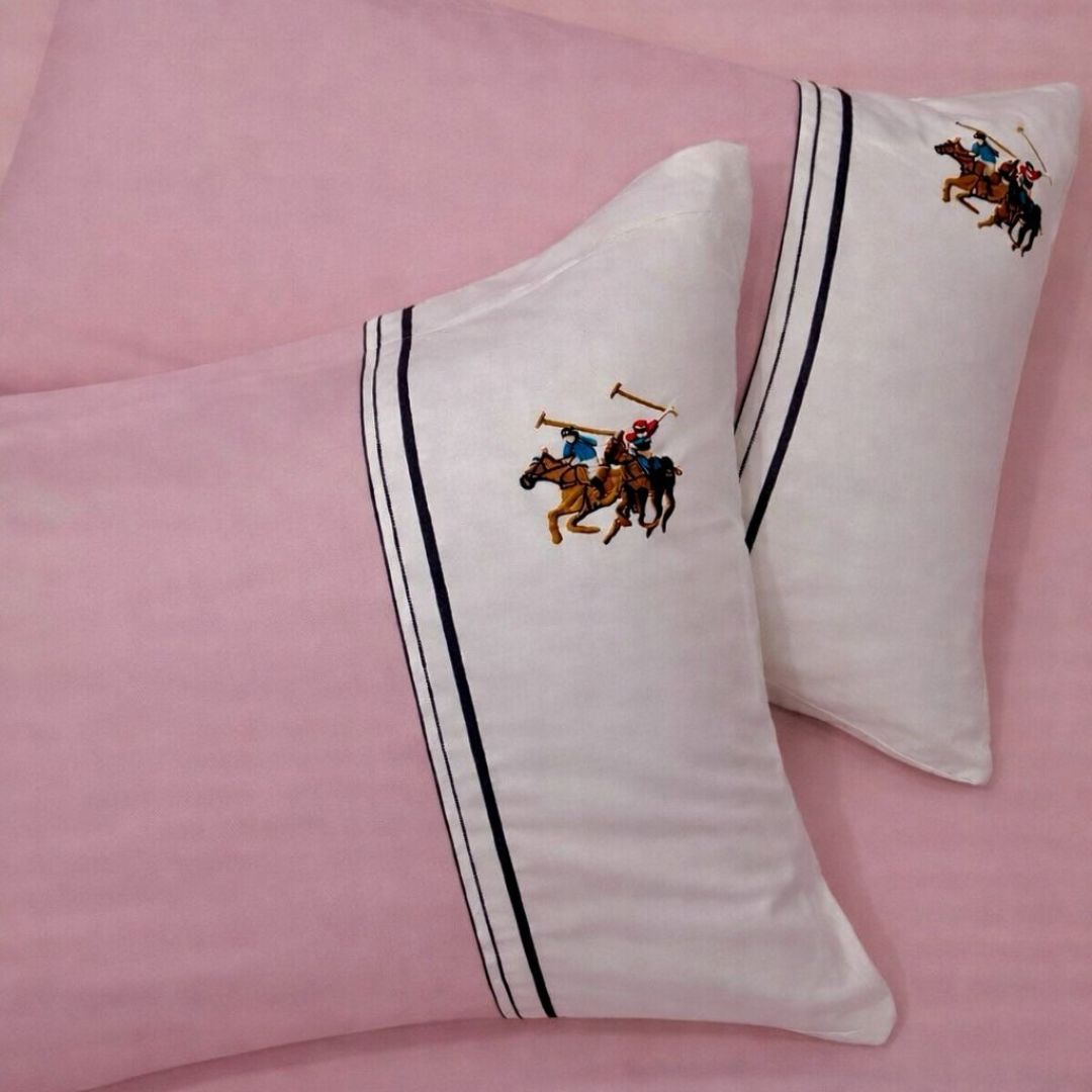 Solid Plain Polo Bedsheet Set