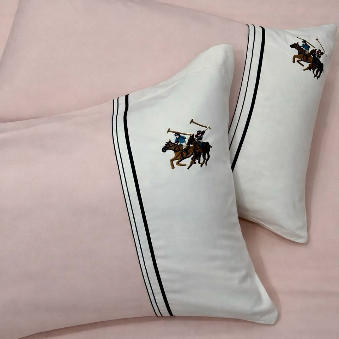 Solid Plain Polo Bedsheet Set