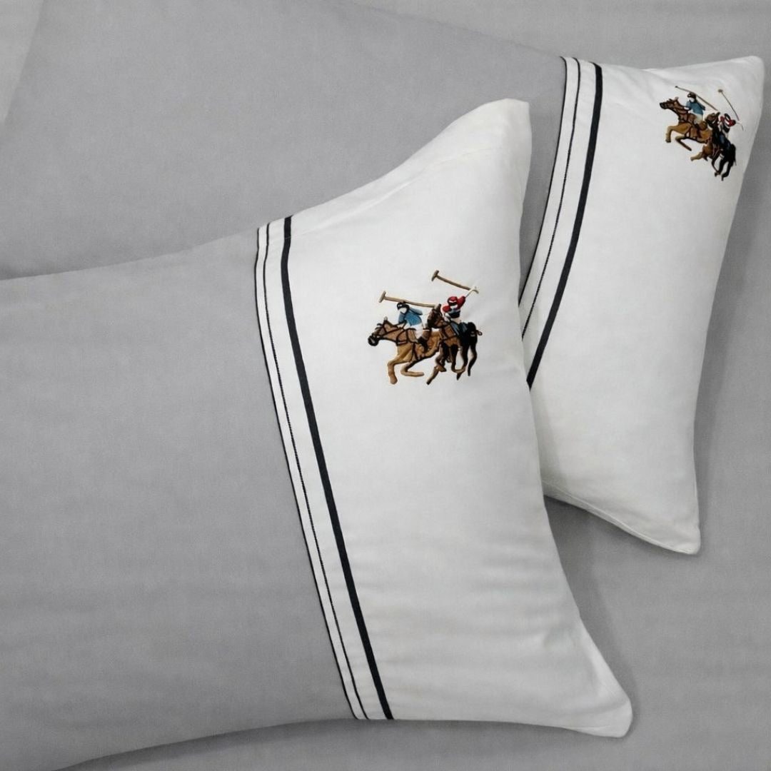 Solid Plain Polo Bedsheet Set