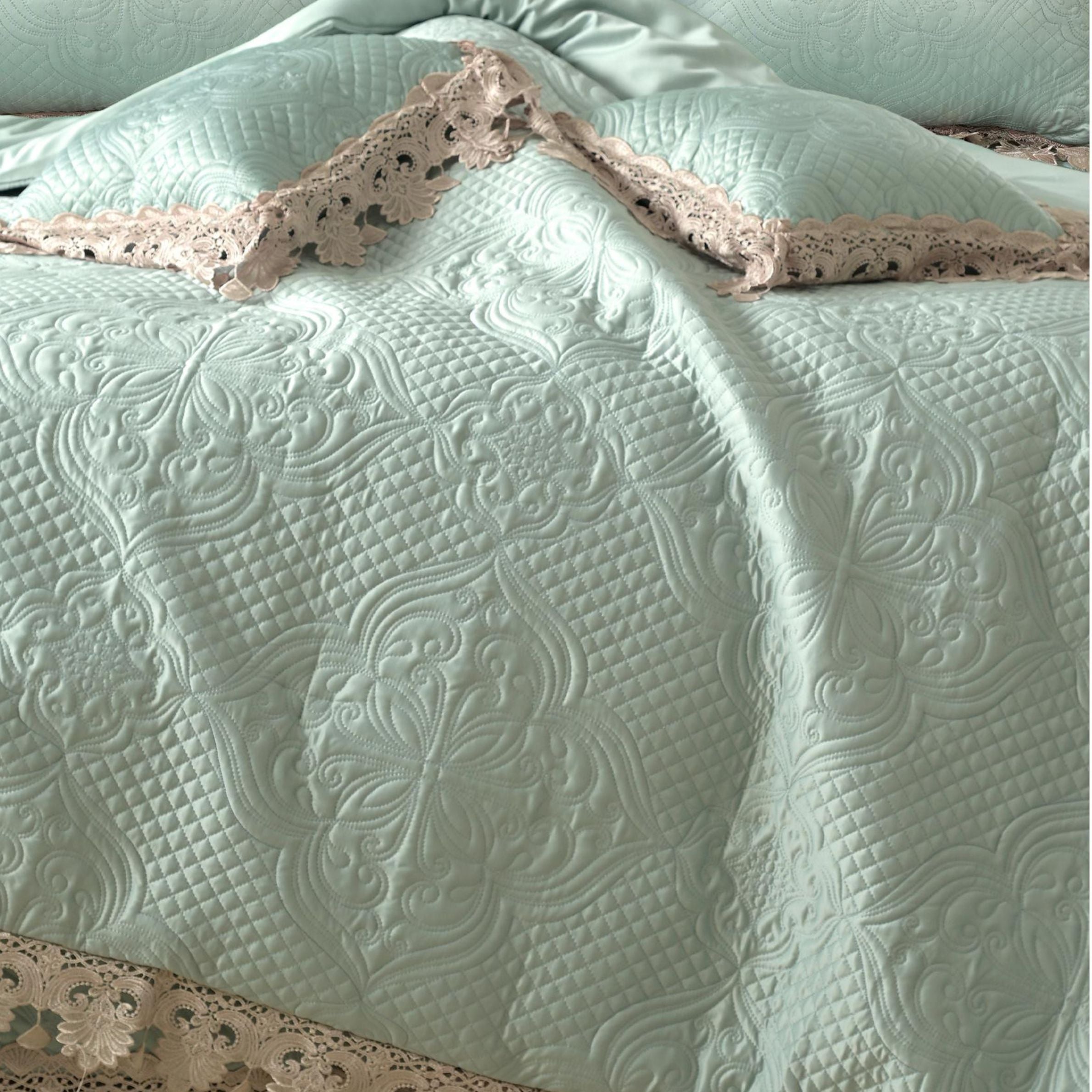 Italian Couture Finished Bridal Trousseau Bedding Set – Luxury Bridal Suite Collection