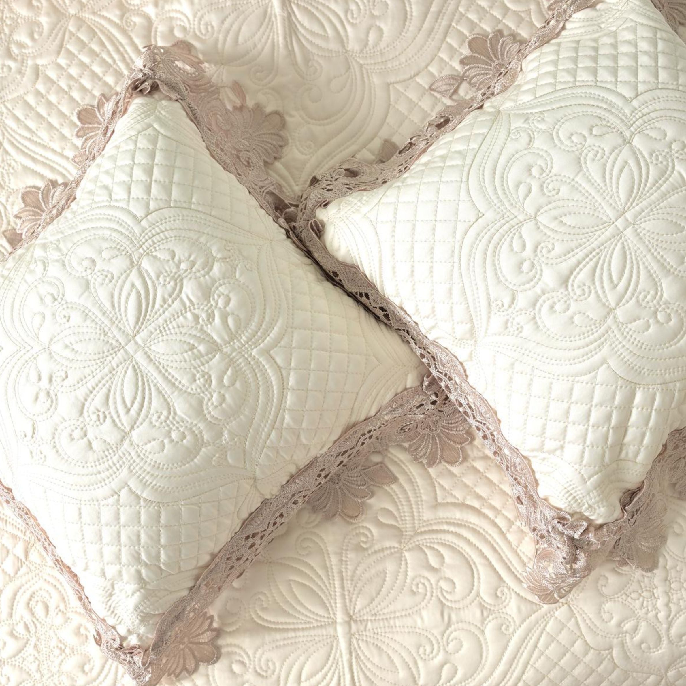 Italian Couture Finished Bridal Trousseau Bedding Set – Luxury Bridal Suite Collection