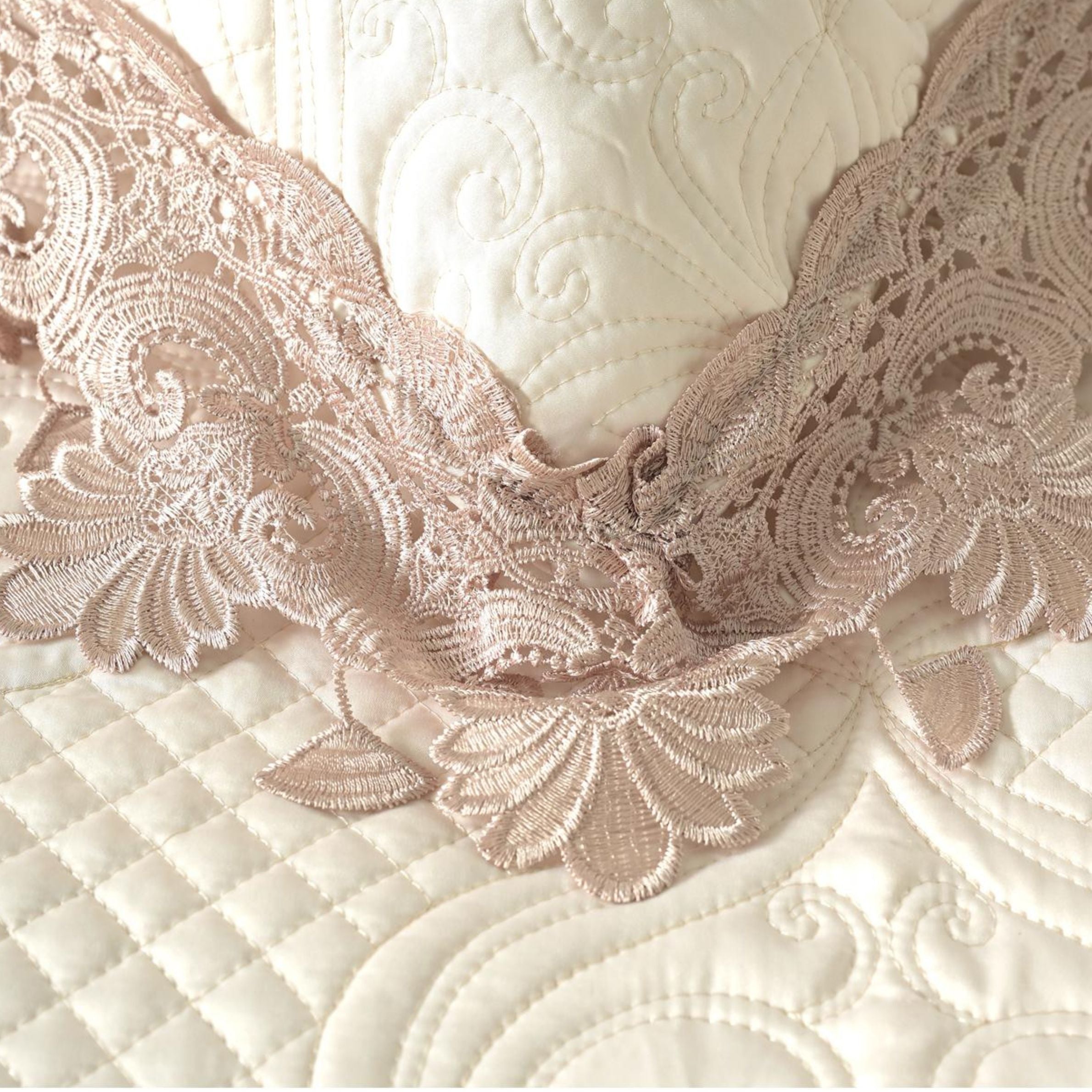 Italian Couture Finished Bridal Trousseau Bedding Set – Luxury Bridal Suite Collection