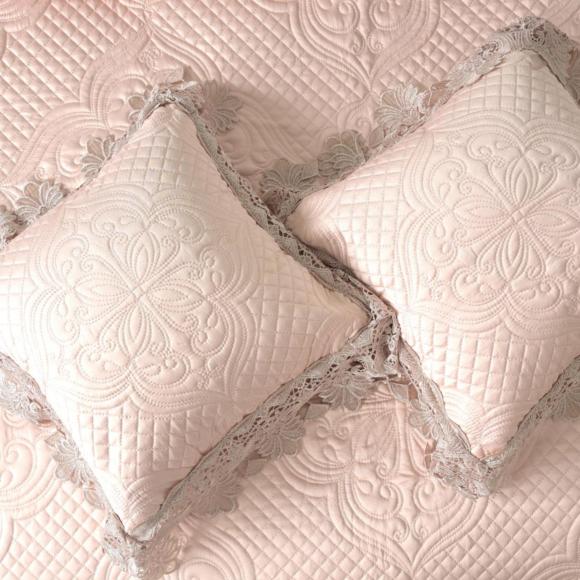 Italian Couture Finished Bridal Trousseau Bedding Set – Luxury Bridal Suite Collection