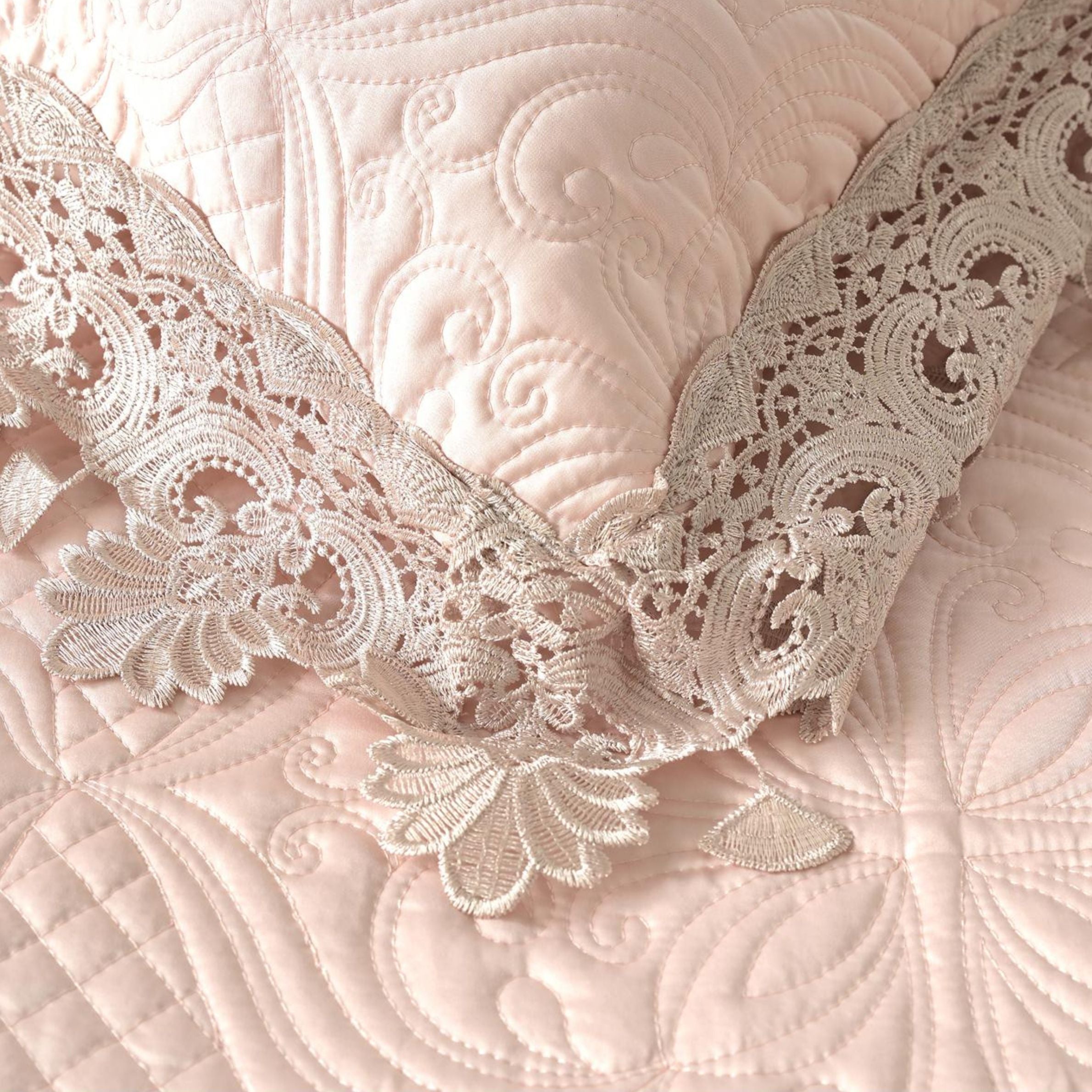 Italian Couture Finished Bridal Trousseau Bedding Set – Luxury Bridal Suite Collection