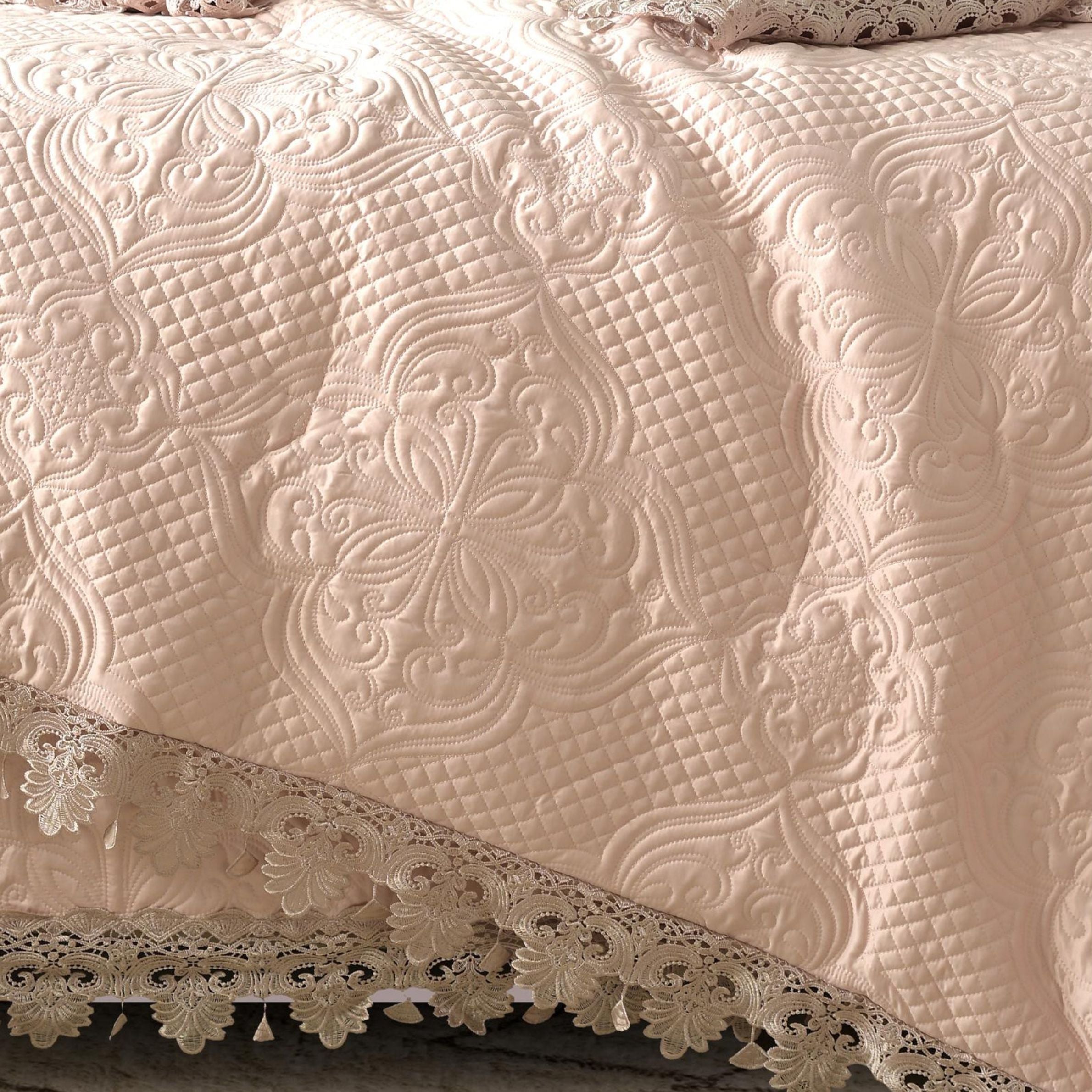 Italian Couture Finished Bridal Trousseau Bedding Set – Luxury Bridal Suite Collection