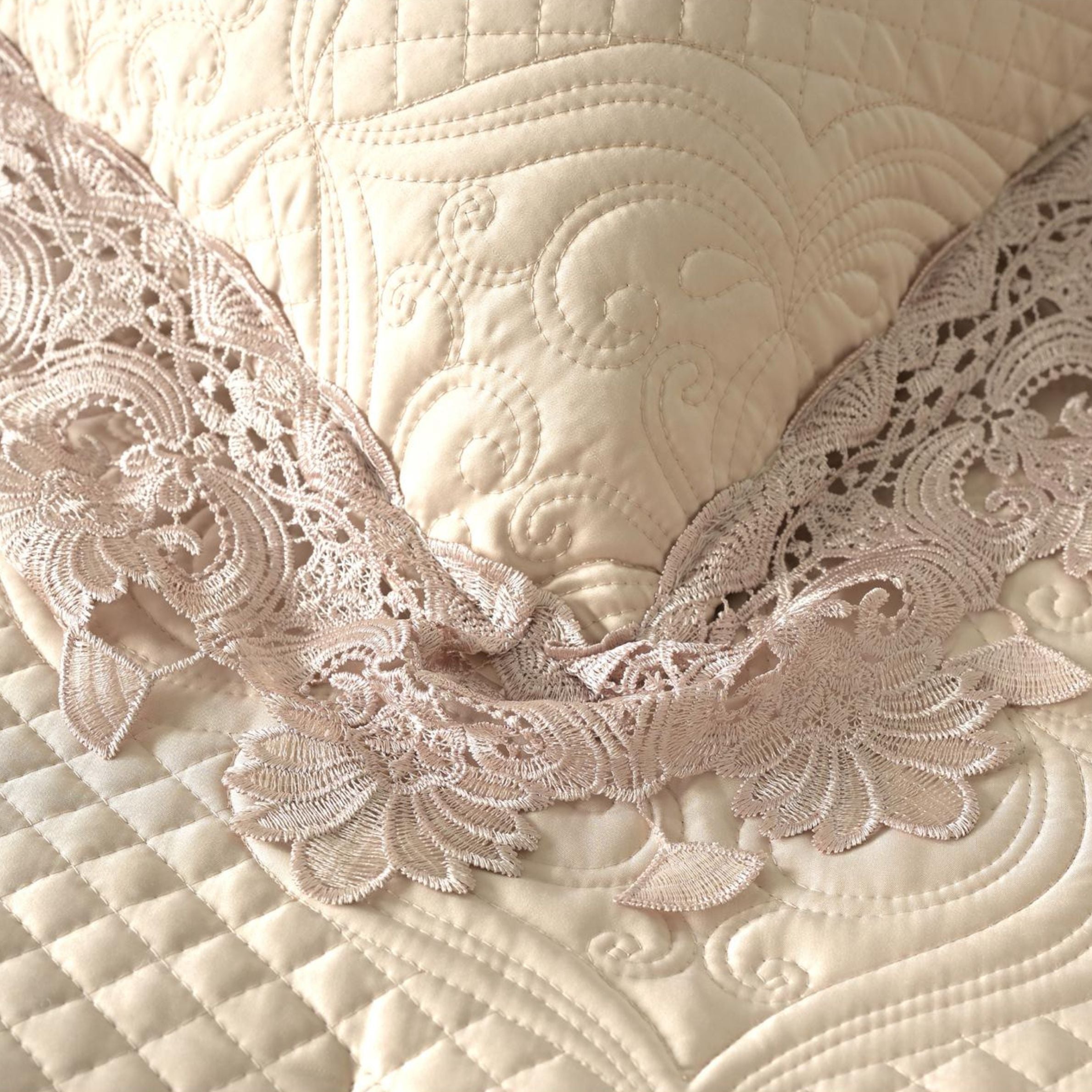 Italian Couture Finished Bridal Trousseau Bedding Set – Luxury Bridal Suite Collection