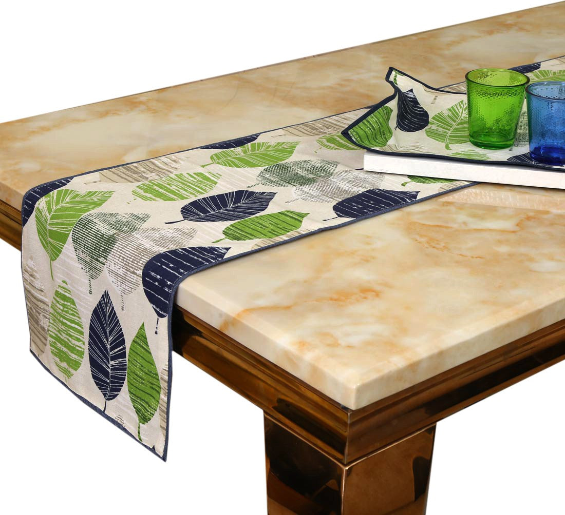 BILBERRY Furnishing By Preeti Grover Green 72 cm Table Runner (Cotton)