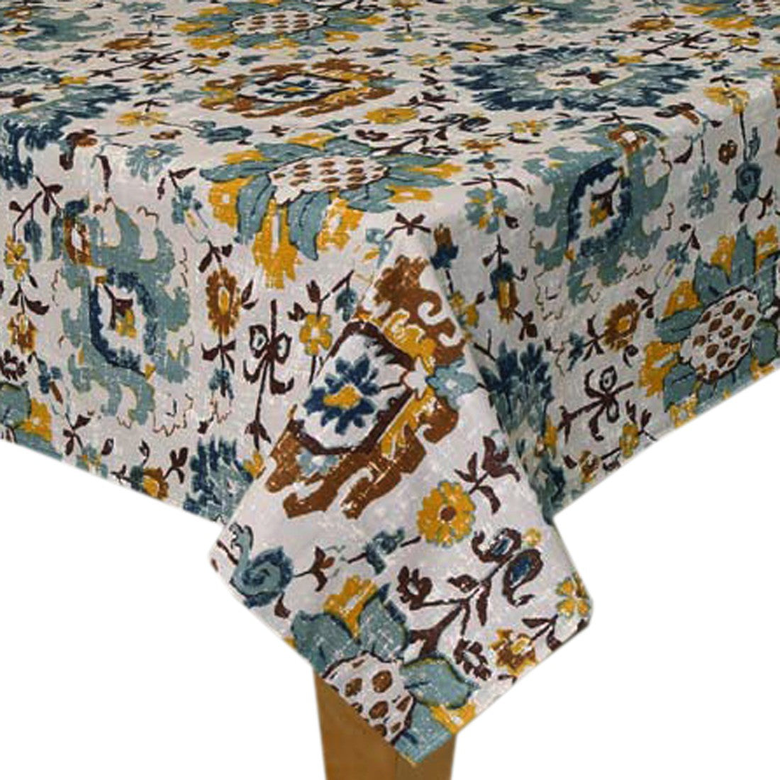  BILBERRY Furnishing Floral 6 Seater Table Cover (Multicolor, Cotton)