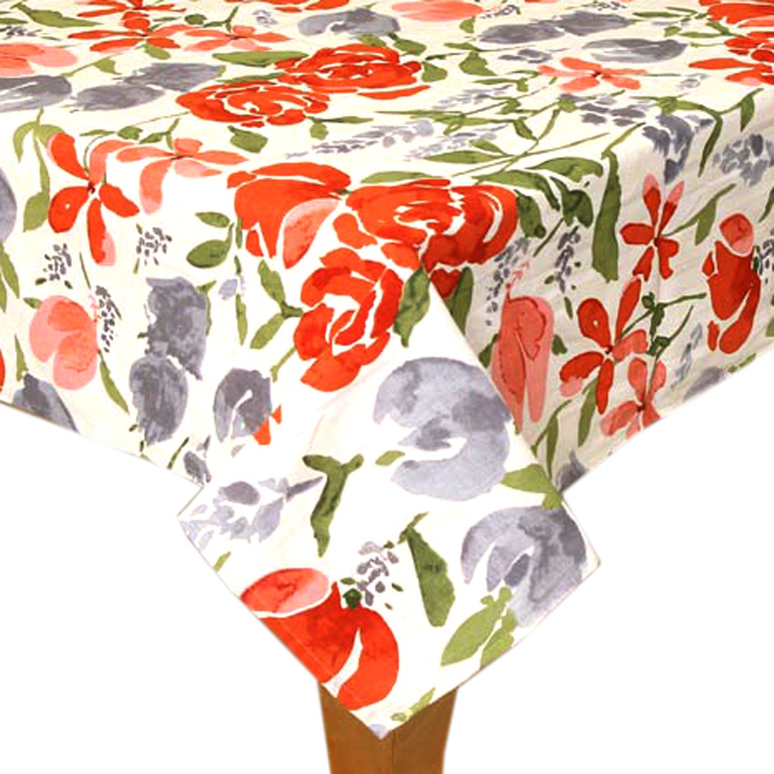  BILBERRY Furnishing Floral 6 Seater Table Cover (Multicolor, Cotton)