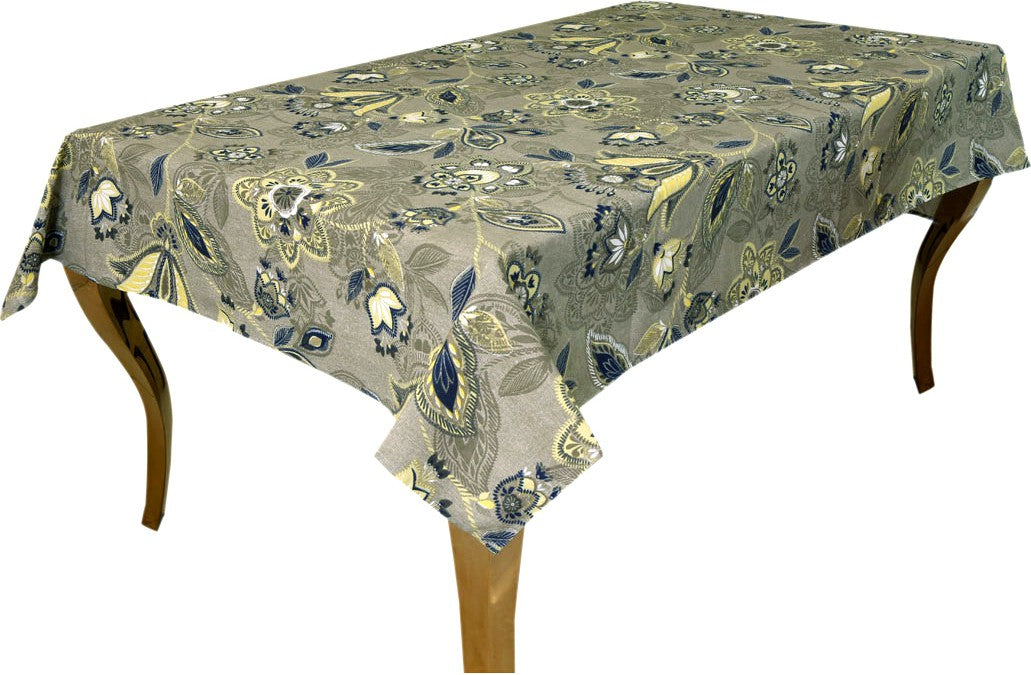 BILBERRY Furnishing By Preeti Grover Floral 6 Seater Table Cover (Beige, Cotton)