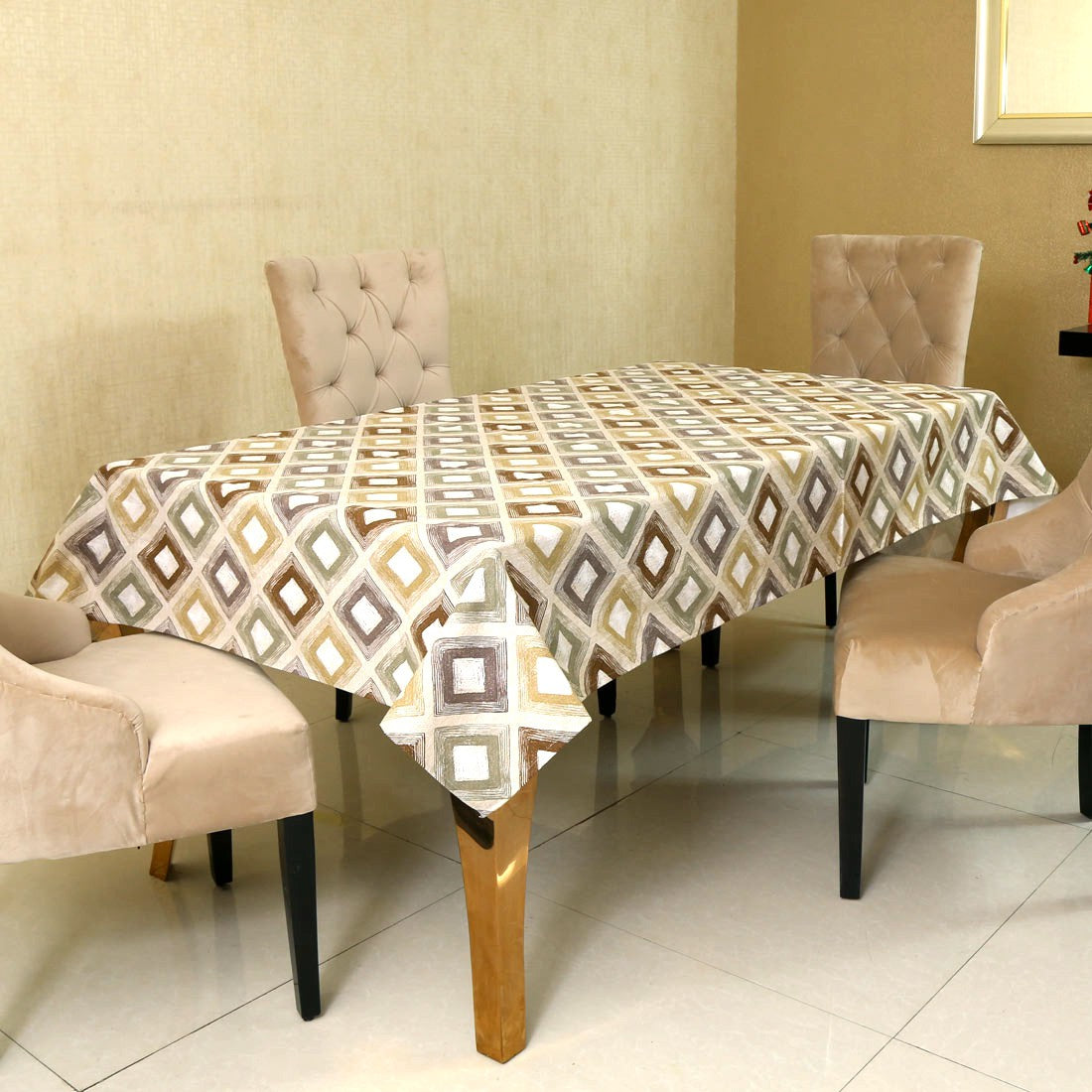 BILBERRY Furnishing By Preeti Grover Printed 6 Seater Table Cover (Multicolor, Cotton)