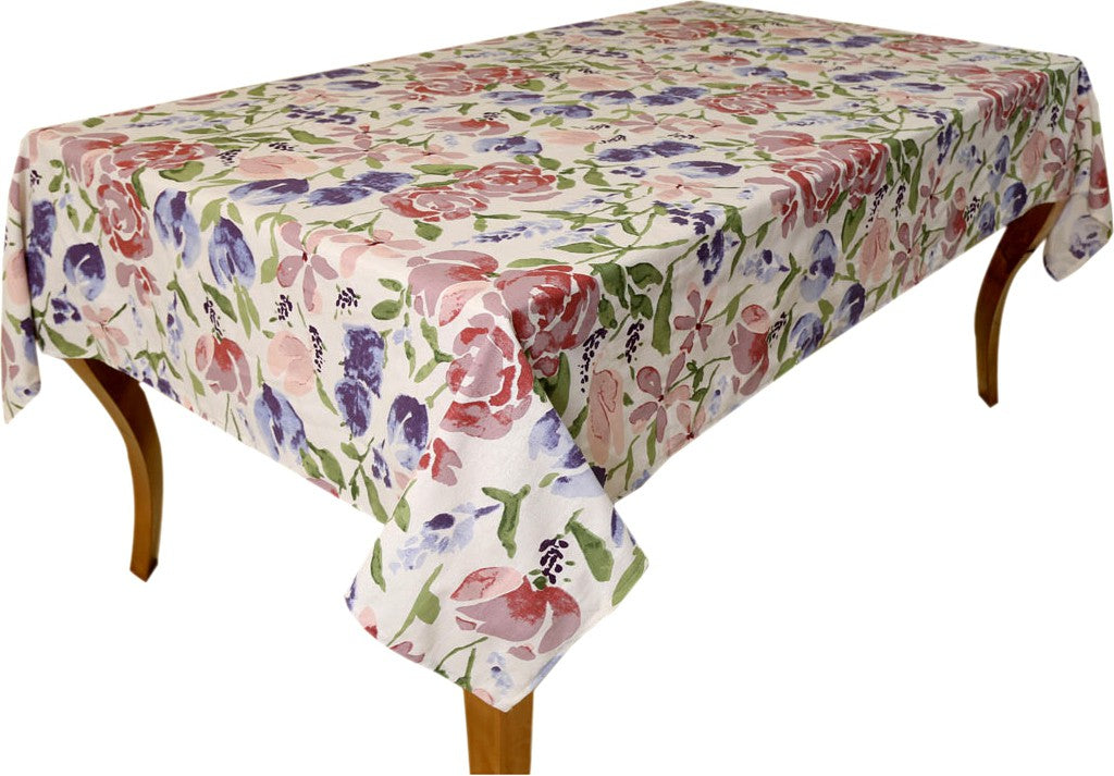  BILBERRY Furnishing Floral 6 Seater Table Cover (Multicolor, Cotton)