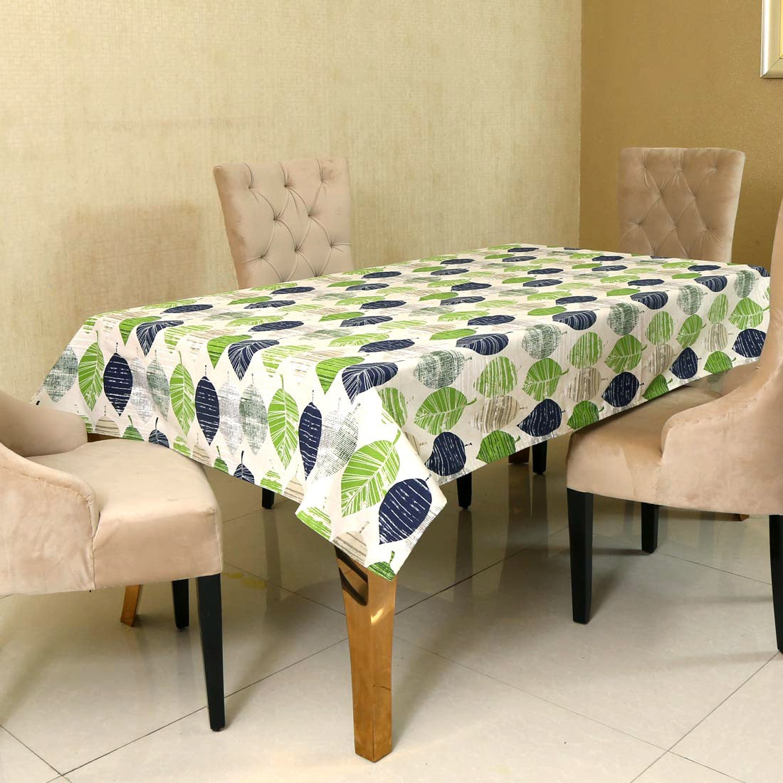  BILBERRY Furnishing Floral 6 Seater Table Cover (Multicolor, Cotton)