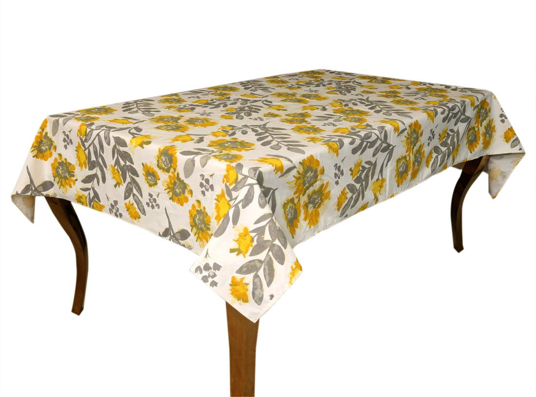  BILBERRY Furnishing Floral 6 Seater Table Cover (Multicolor, Cotton)