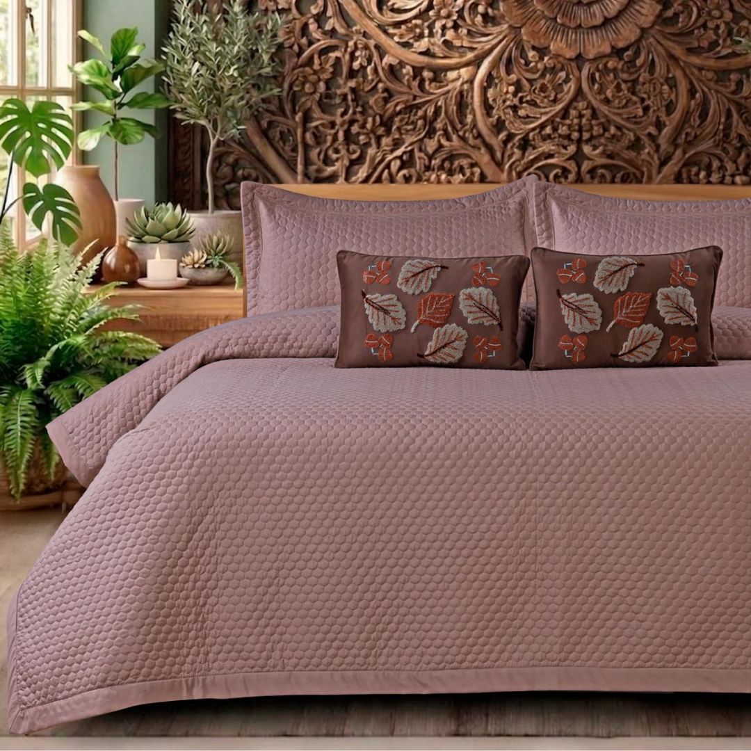 Handmade Quilted Embroidery Bedcover Set