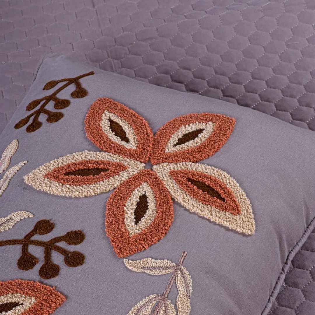 Handmade Quilted Embroidery Bedcover Set