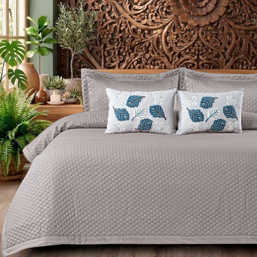Handmade Quilted Embroidery Bedcover Set