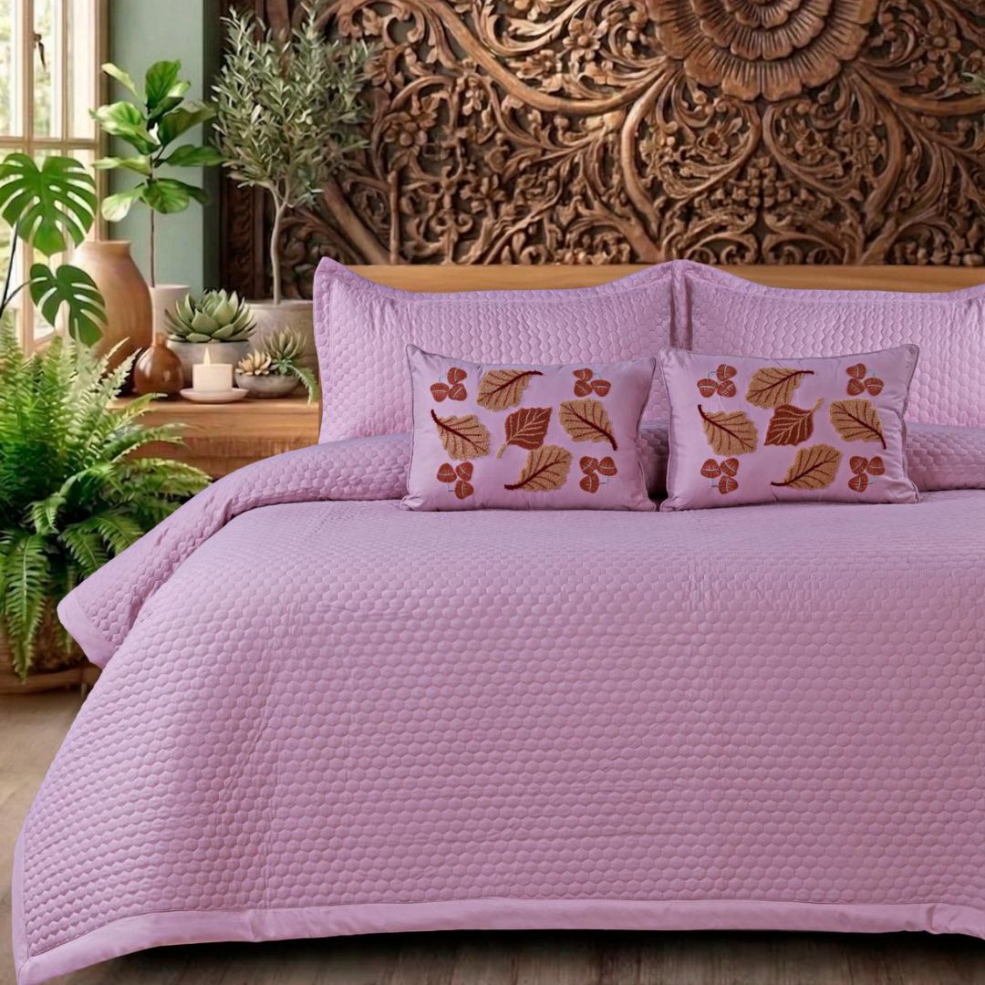 Handmade Quilted Embroidery Bedcover Set