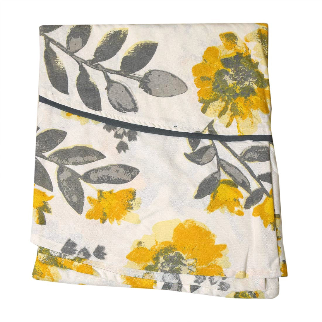 BILBERRY Furnishing By Preeti Grover Floral 6 Seater Table Cover (Yellow, Cotton)