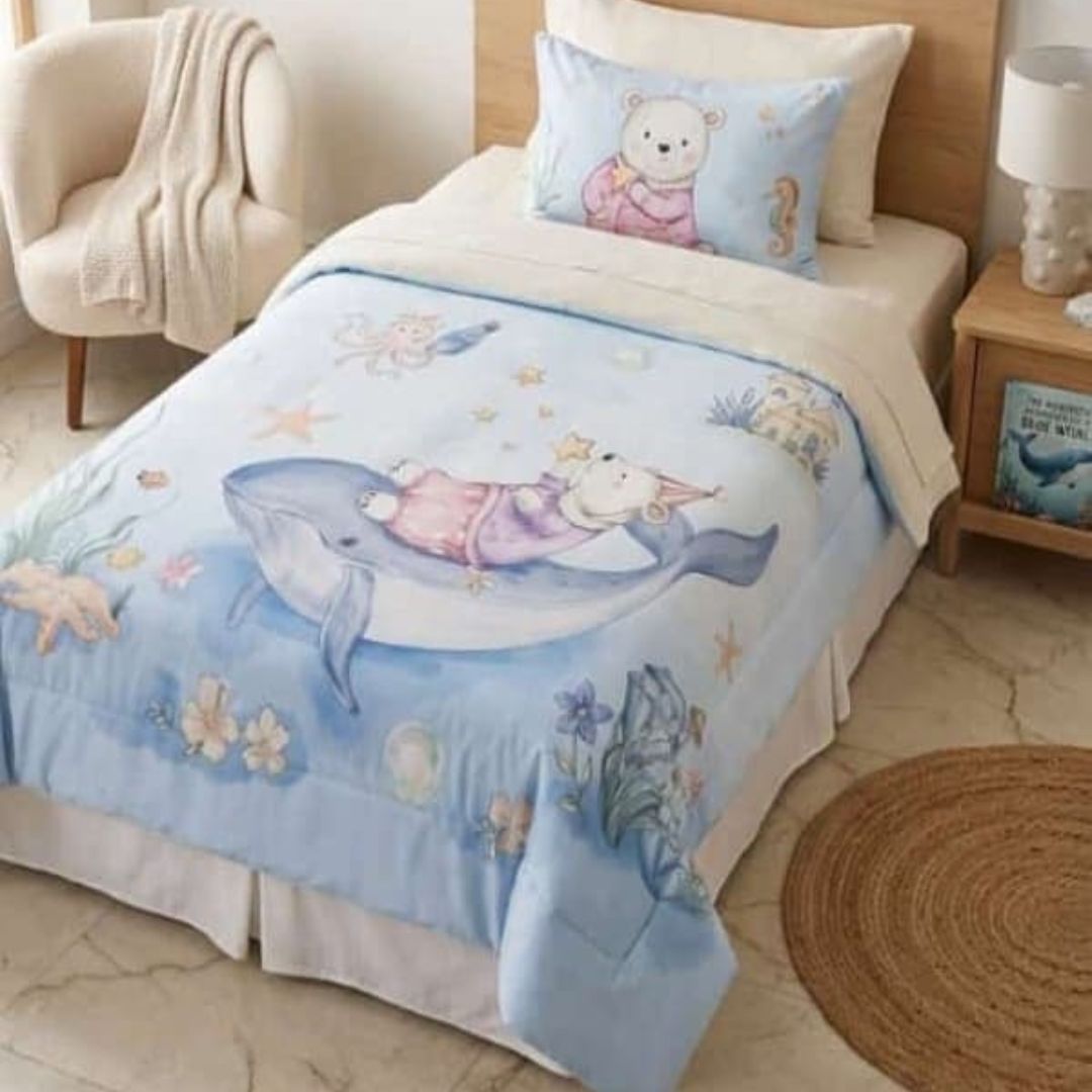 Kids Cartoon Print AC Comforter
