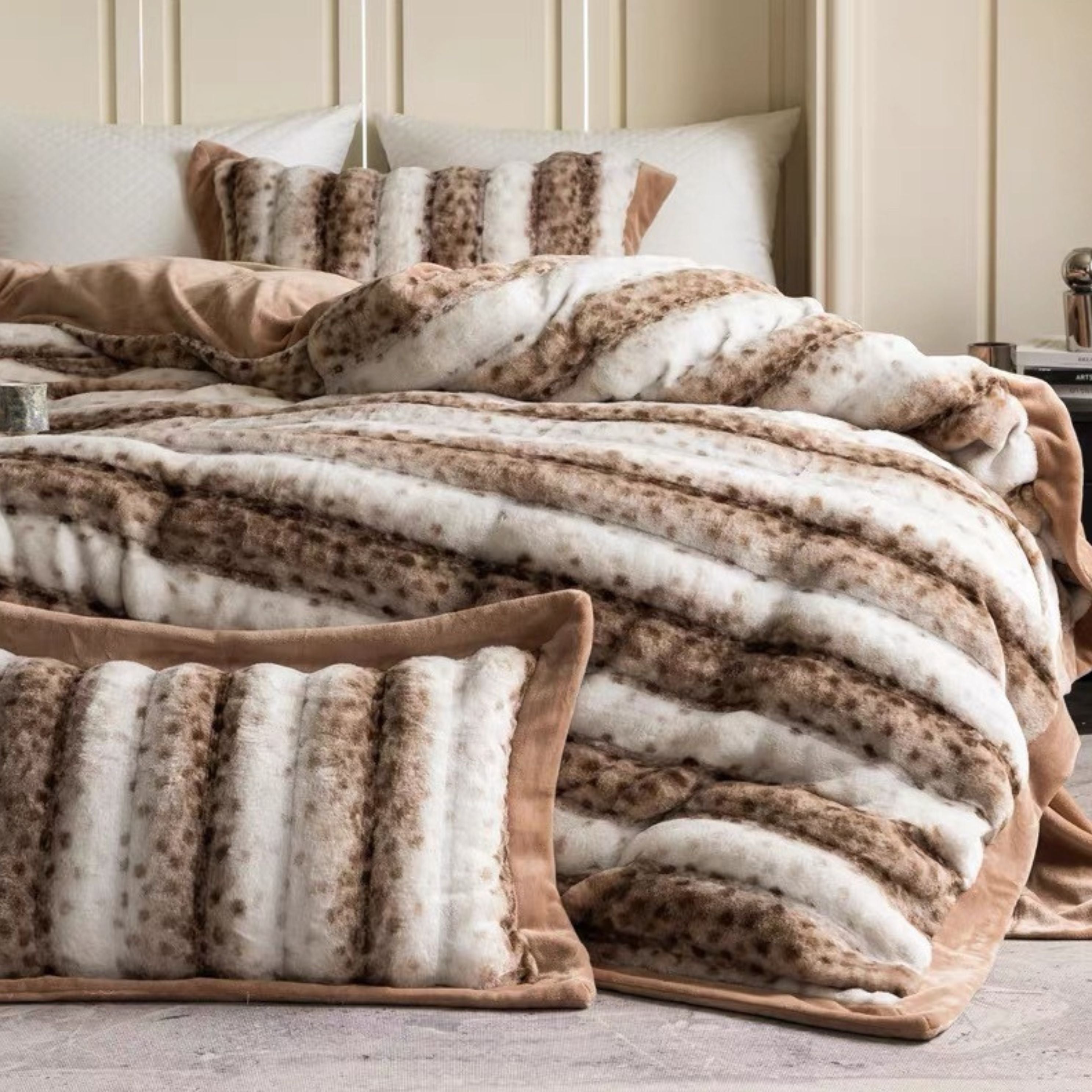 Persian Cashmere Panther Fur Quilt