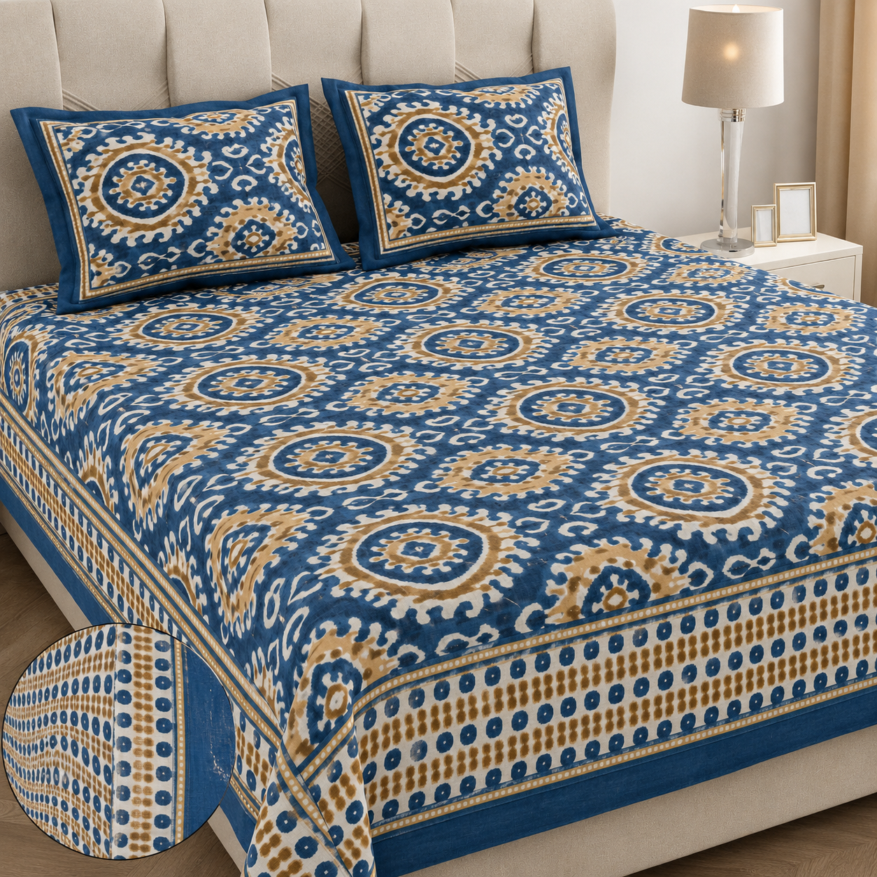 Premium Ikkat Cotton Bedsheets