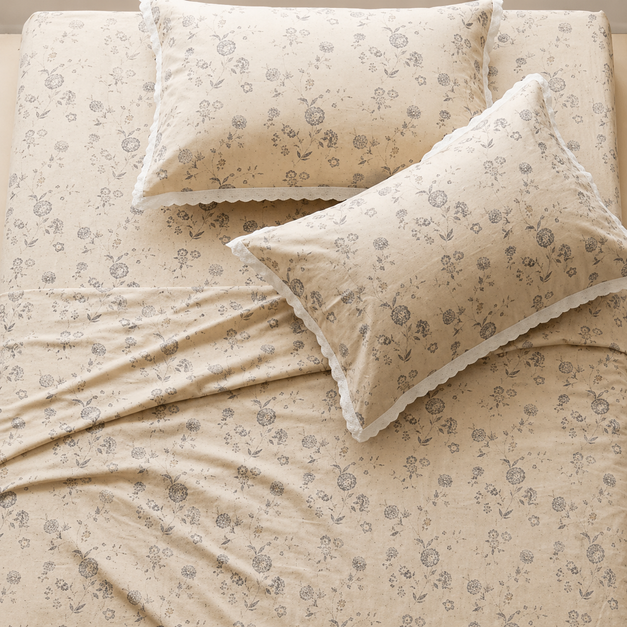 Linen Yarn Cottlin Bedsheet Set – Minimalist Elegance Meets Everyday Comfort