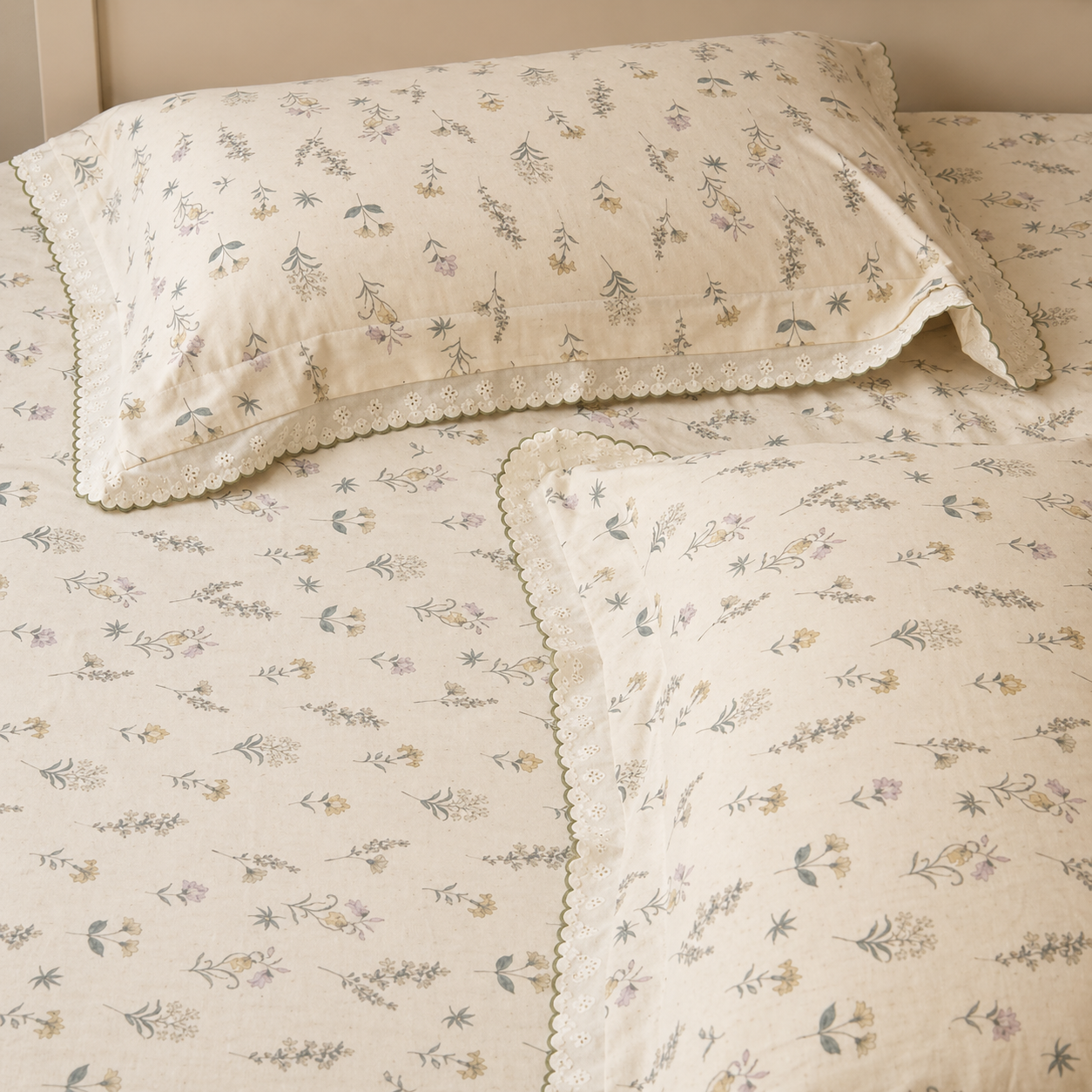 Linen Yarn Cottlin Bedsheet Set – Minimalist Elegance Meets Everyday Comfort