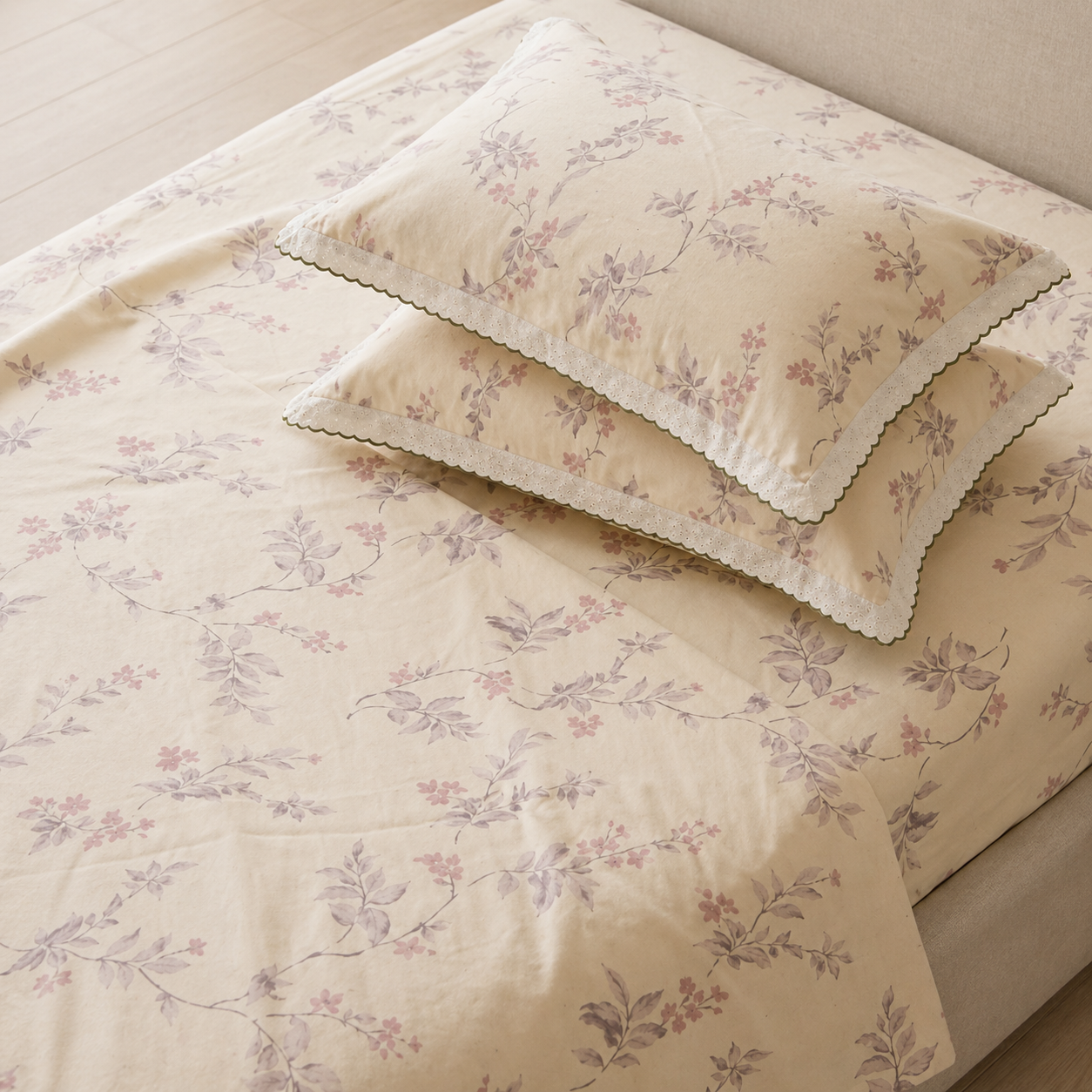 Linen Yarn Cottlin Bedsheet Set – Minimalist Elegance Meets Everyday Comfort