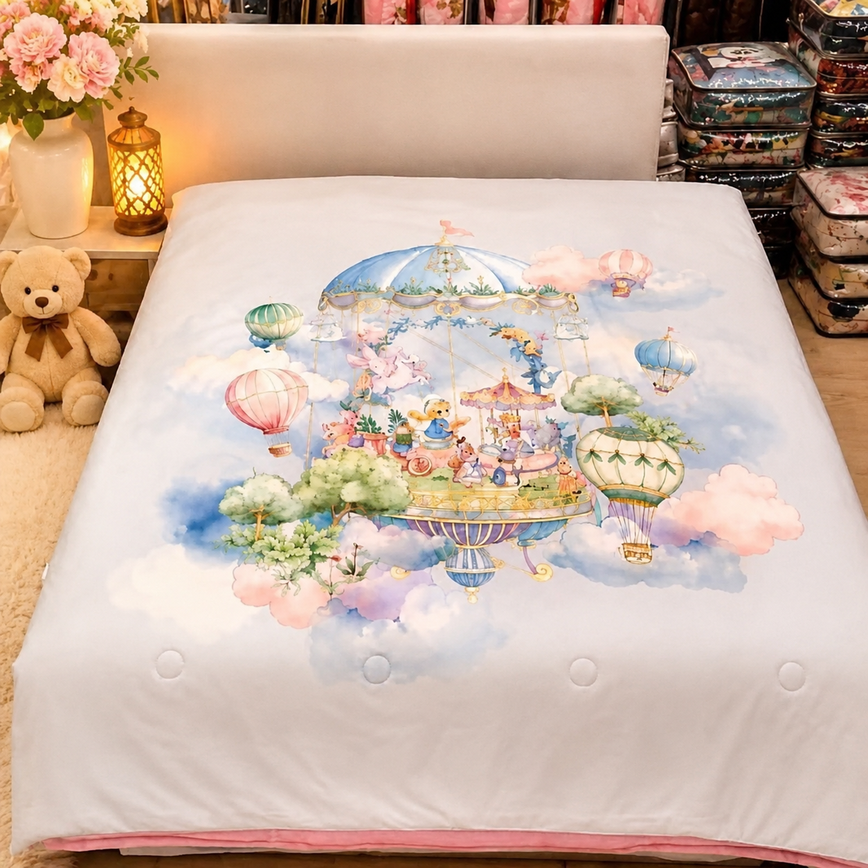 Kids Cartoon Print AC Comforter