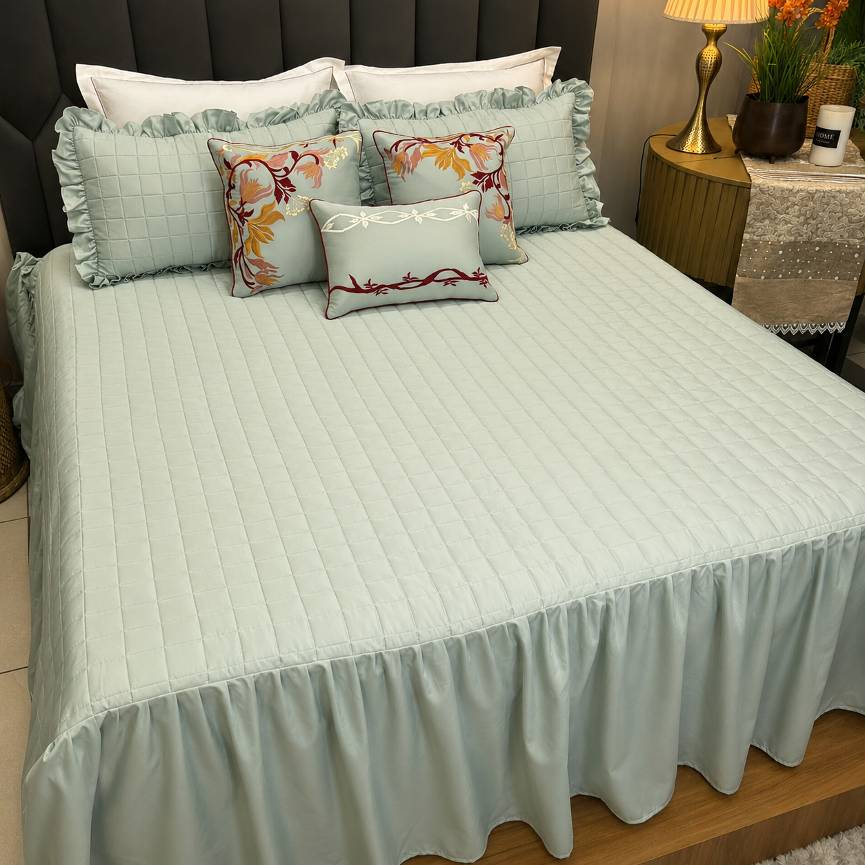 Ruffle Frill 6 Pc Luxury Bedding Set