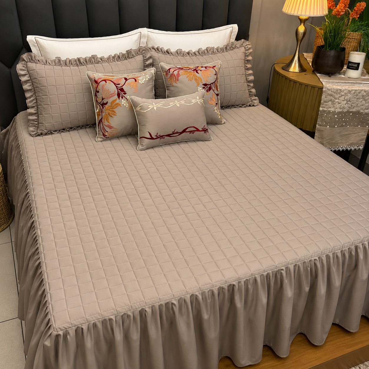 Ruffle Frill 6 Pc Luxury Bedding Set