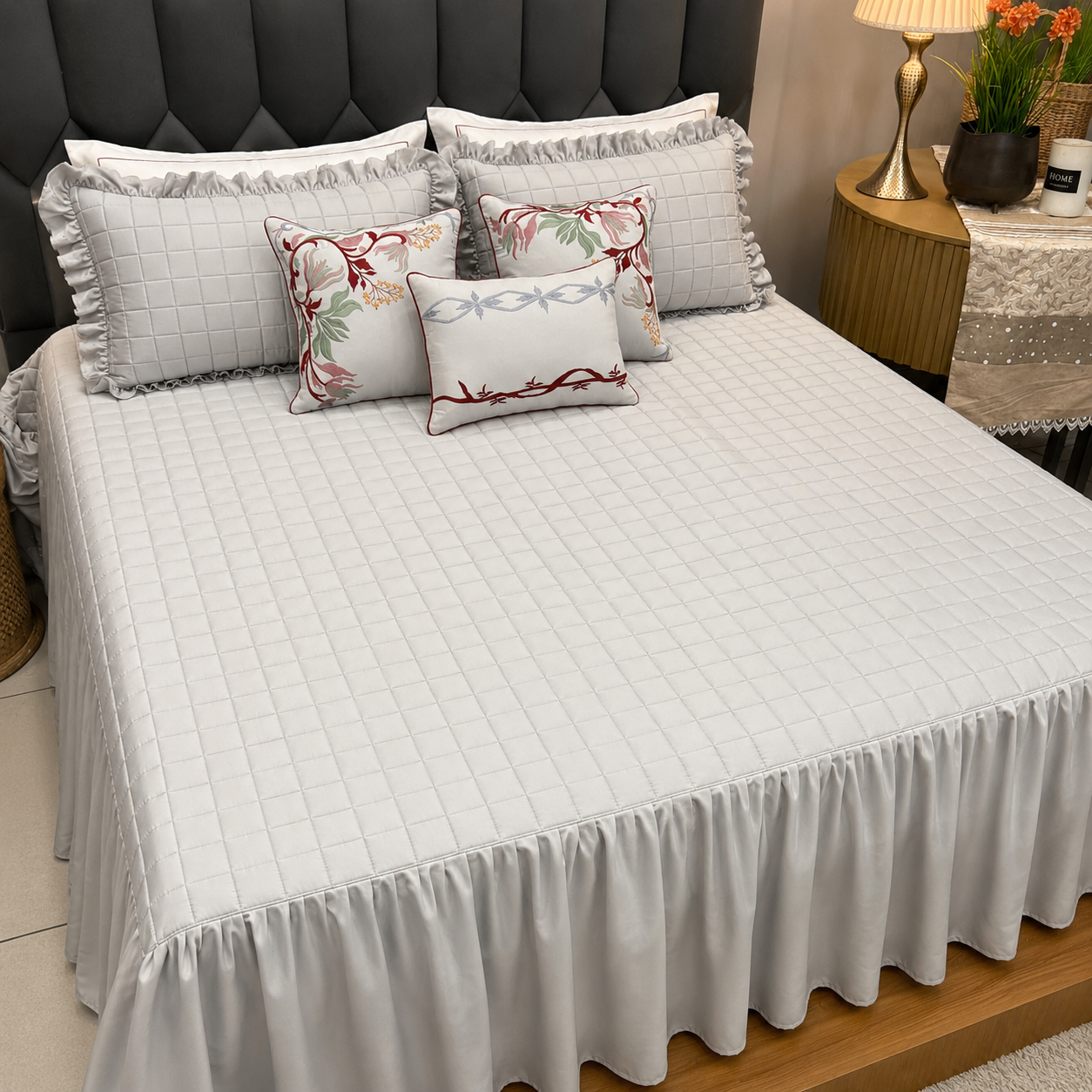 Ruffle Frill 6 Pc Luxury Bedding Set