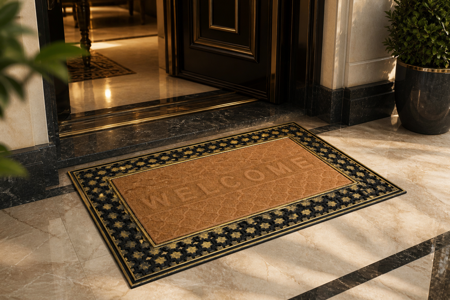 Antique Finish Coconut Husk Door Mats