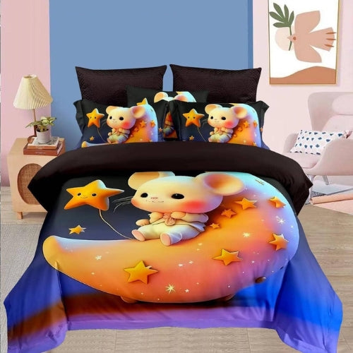 7D Digital Prints Bedsheets – King Size Set