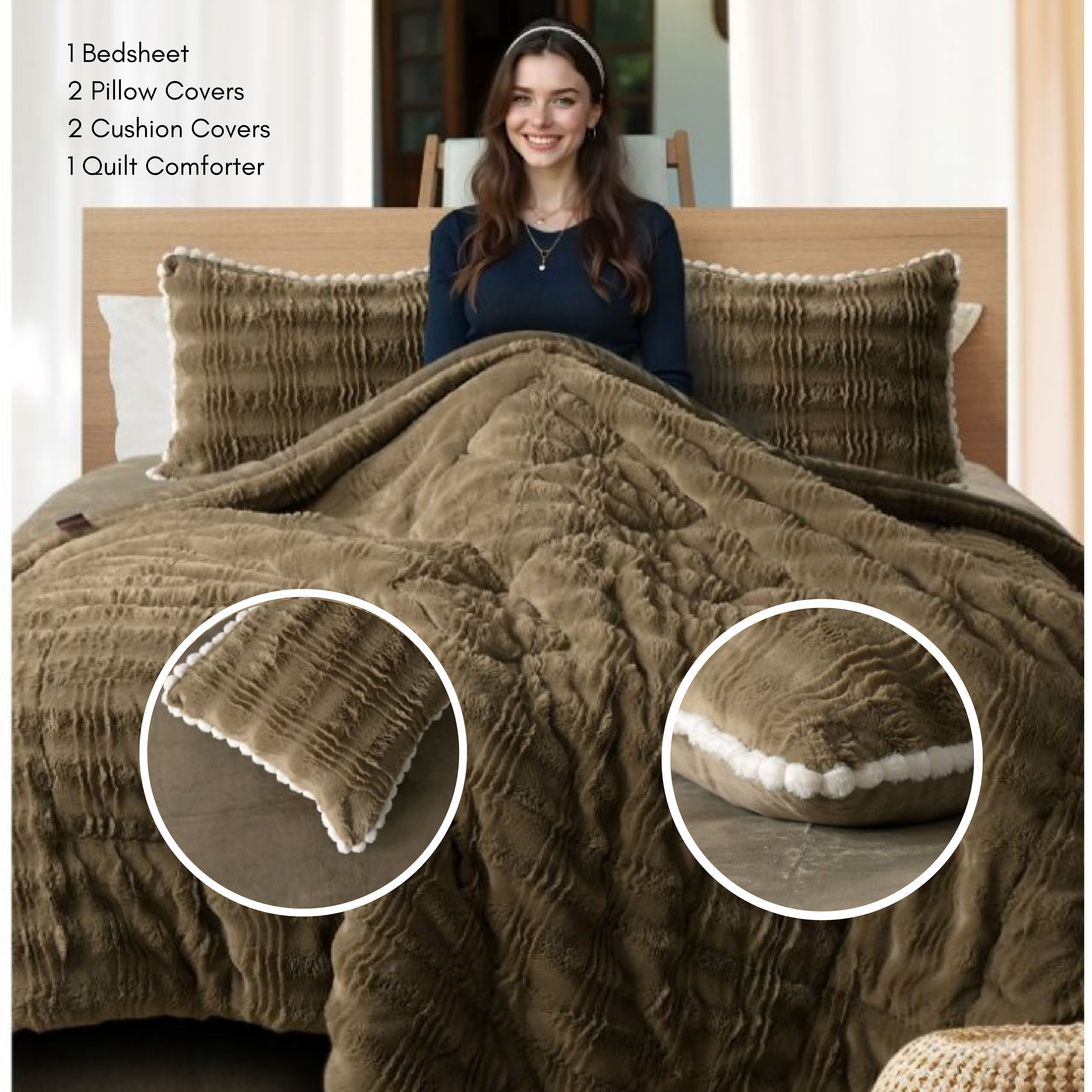 Marshmallow 6-Piece Winter Warm Bedding Set