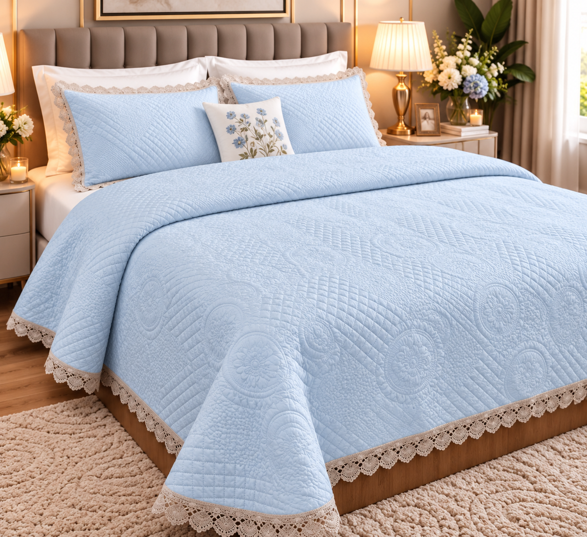 Morris Quilted Bedcover