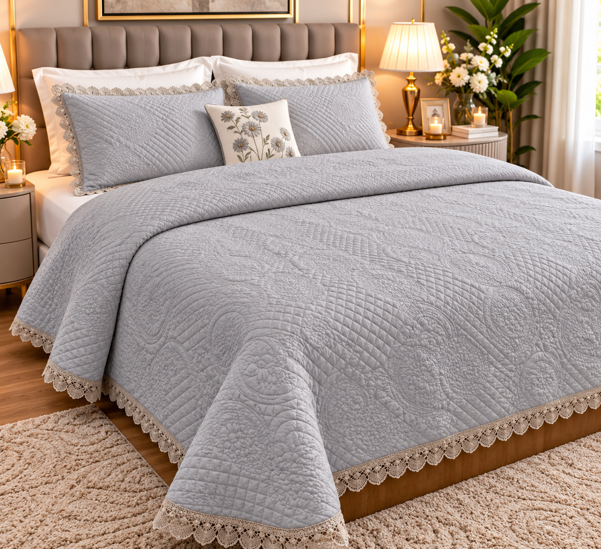 Morris Quilted Bedcover