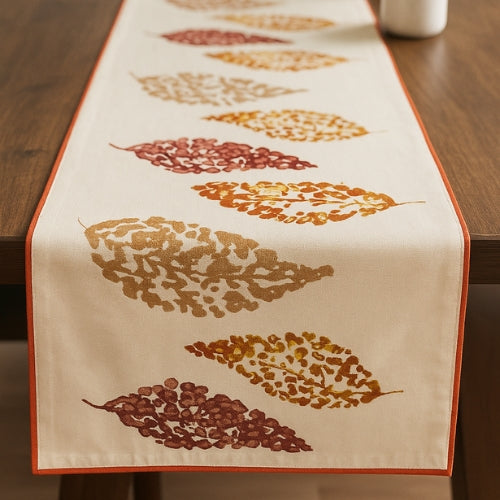 Printed Anti Skid Table Runner for Dining / Center Table Suitable for 4 Seater & 6 Seater