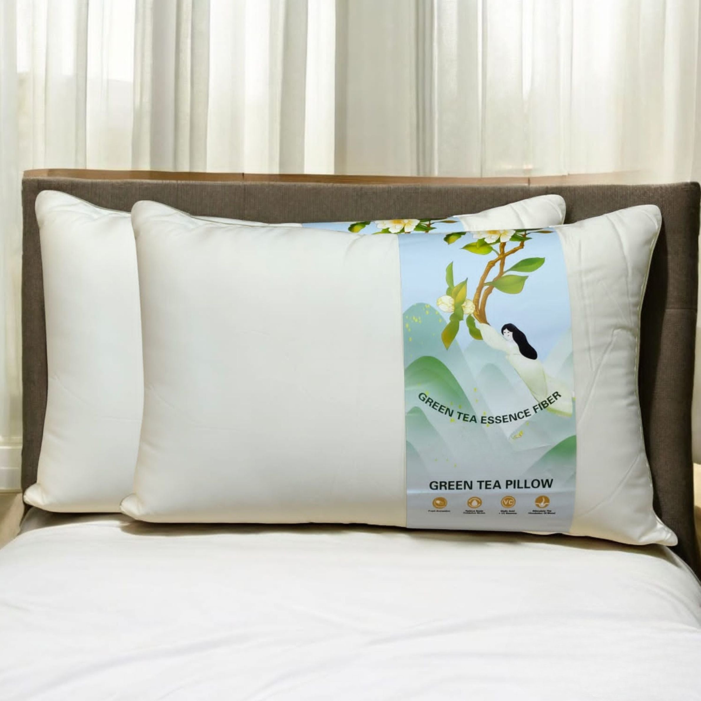 Green Tea Essence Pillow – Natural Comfort Meets Wellness