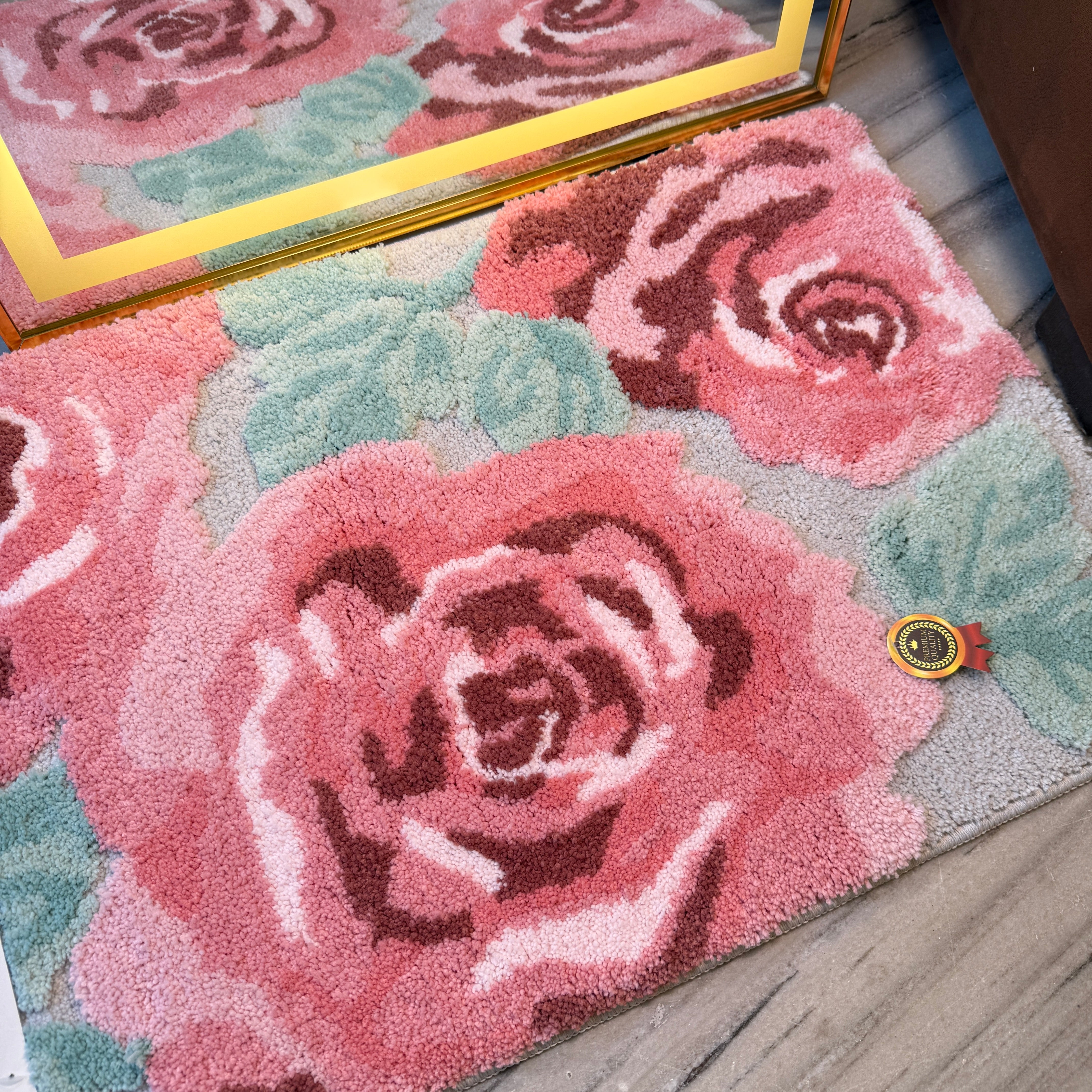Vintage Colourful Floral Door Mat - Embossed Handmade Collection