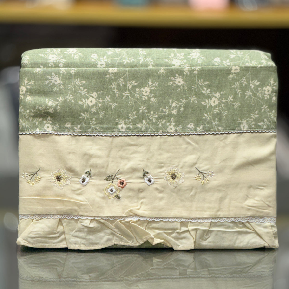 English Country Cottage Style Frill Linen Cotton Bedsheet Set