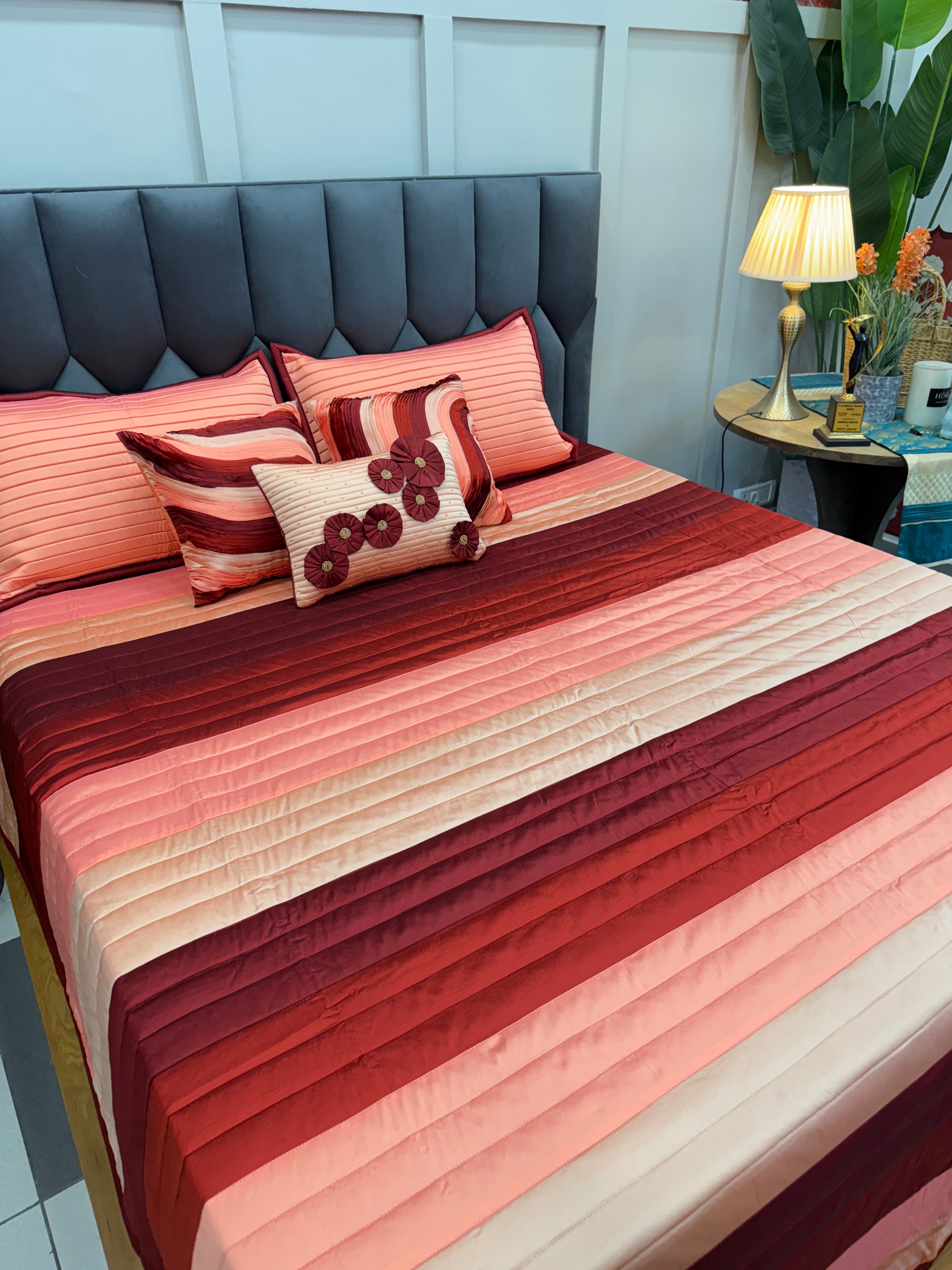 Luxury 6 Pc Bedcover Set – Silk Cotton Elegance