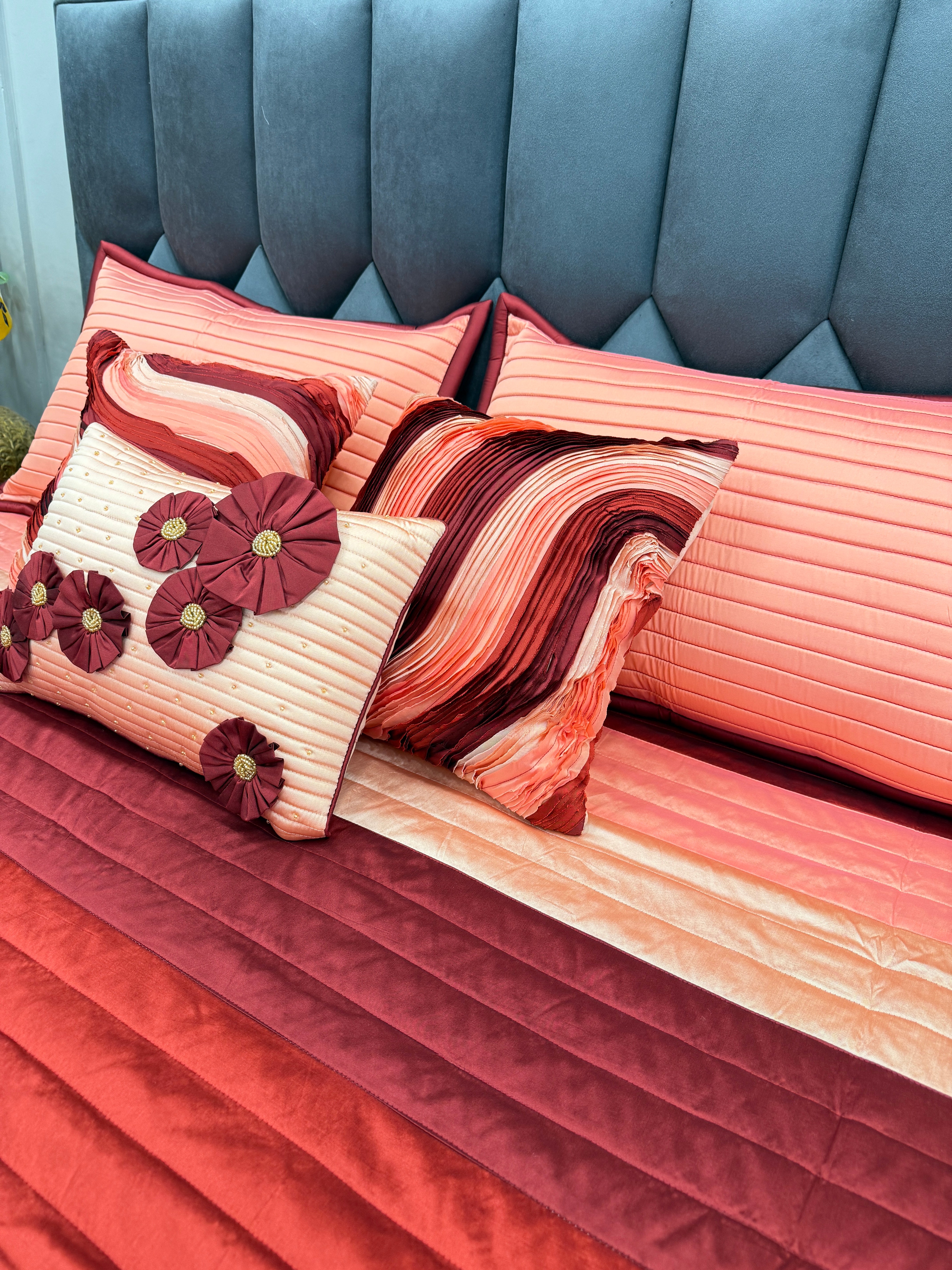 Luxury 6 Pc Bedcover Set – Silk Cotton Elegance