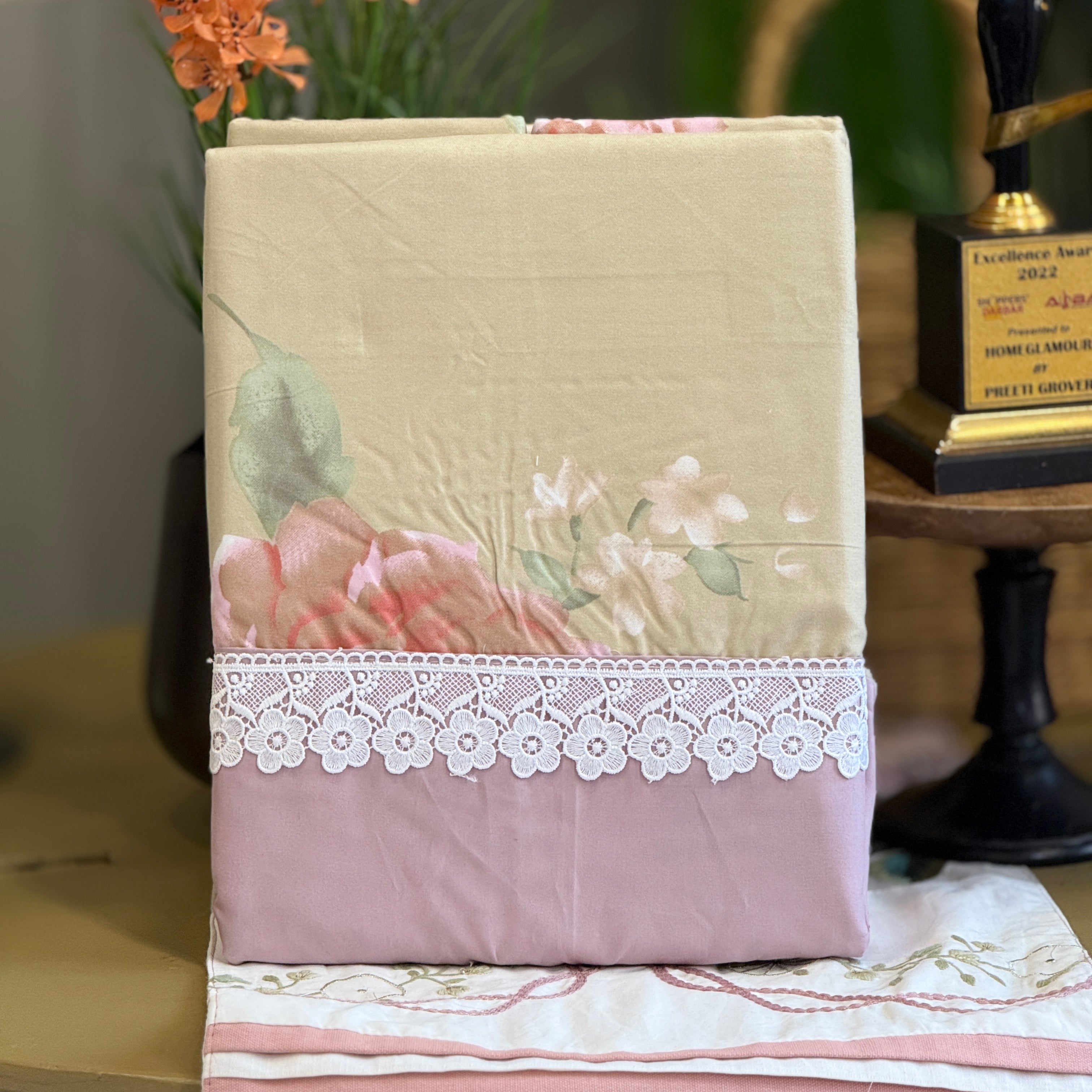 Super Soft Floral Print Bedsheet Set
