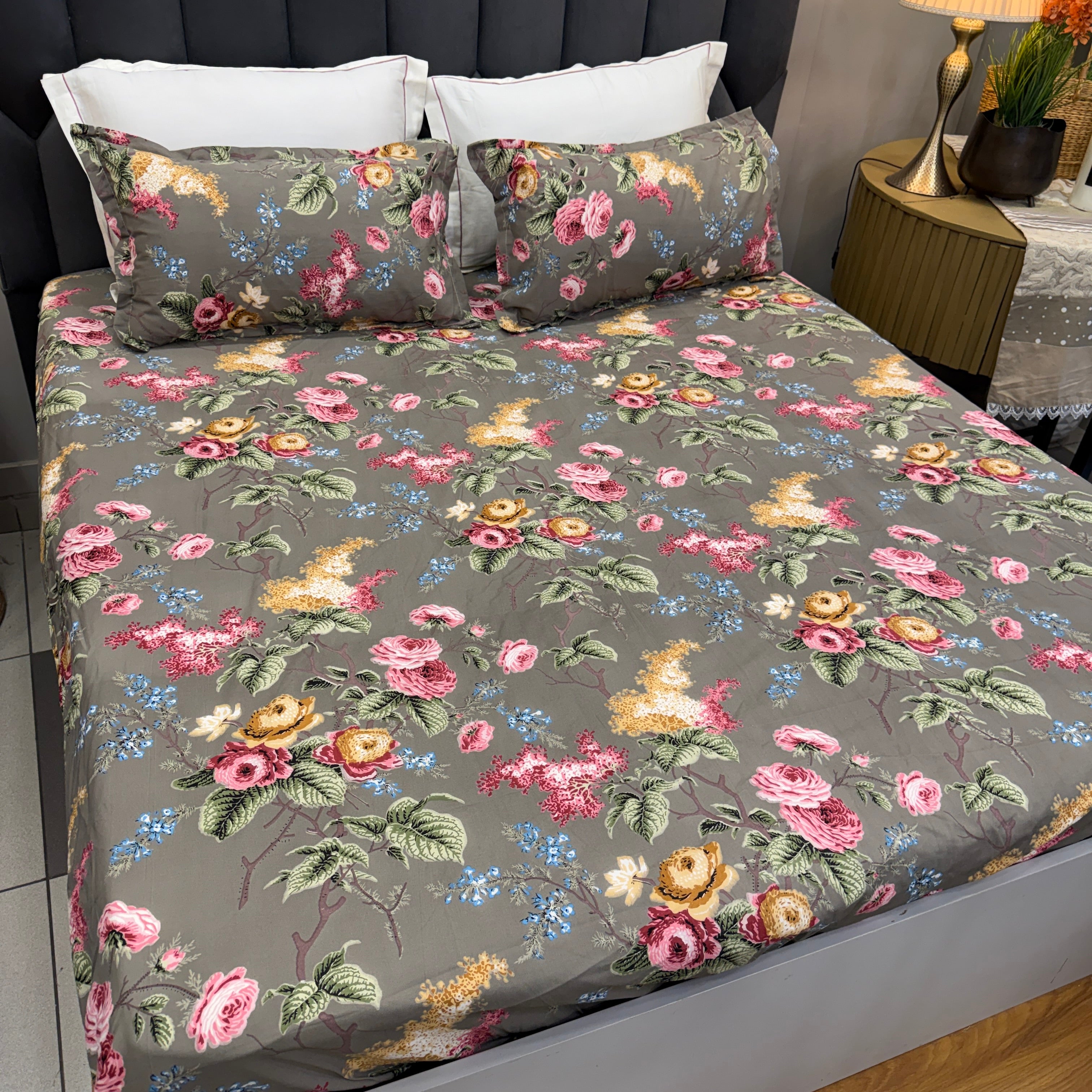 Victorian Floral Collection- Fitted Bedsheet OR Dohar